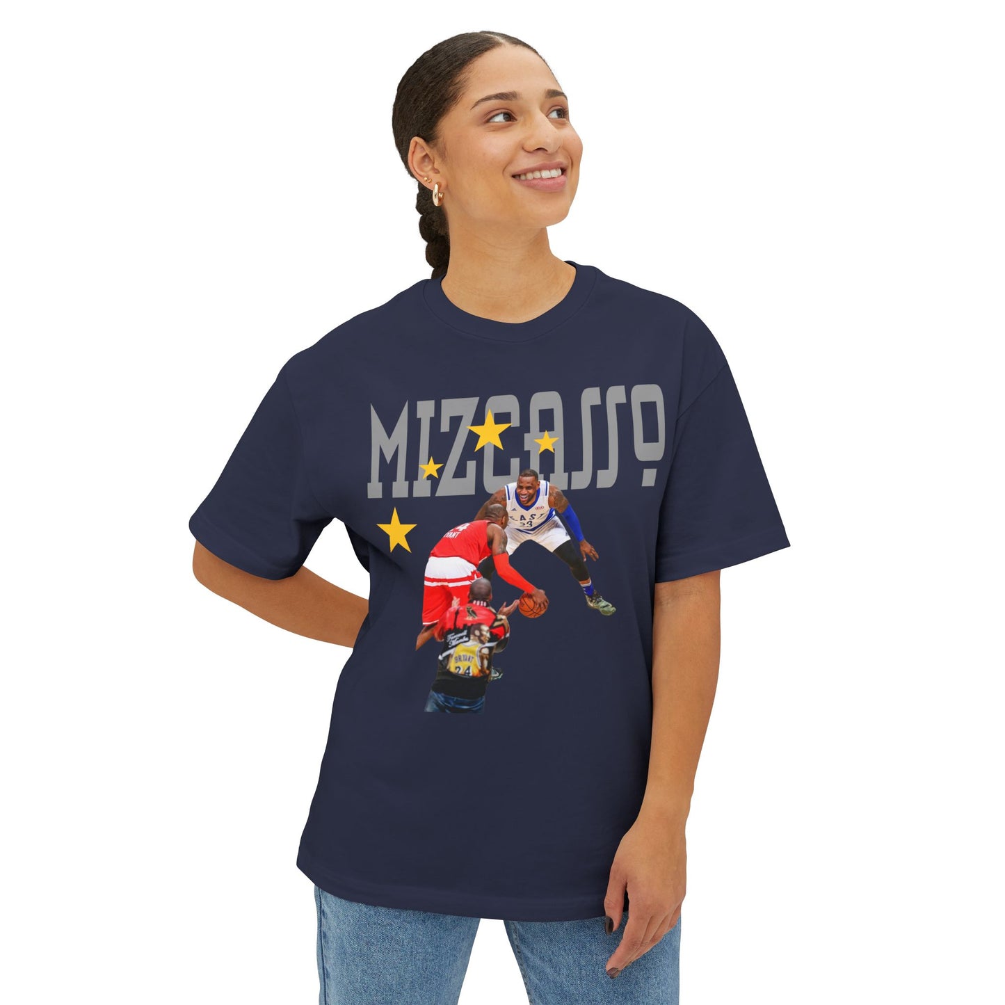 Basketball Graphic Tee — "Mizbasso" Retro Player Design