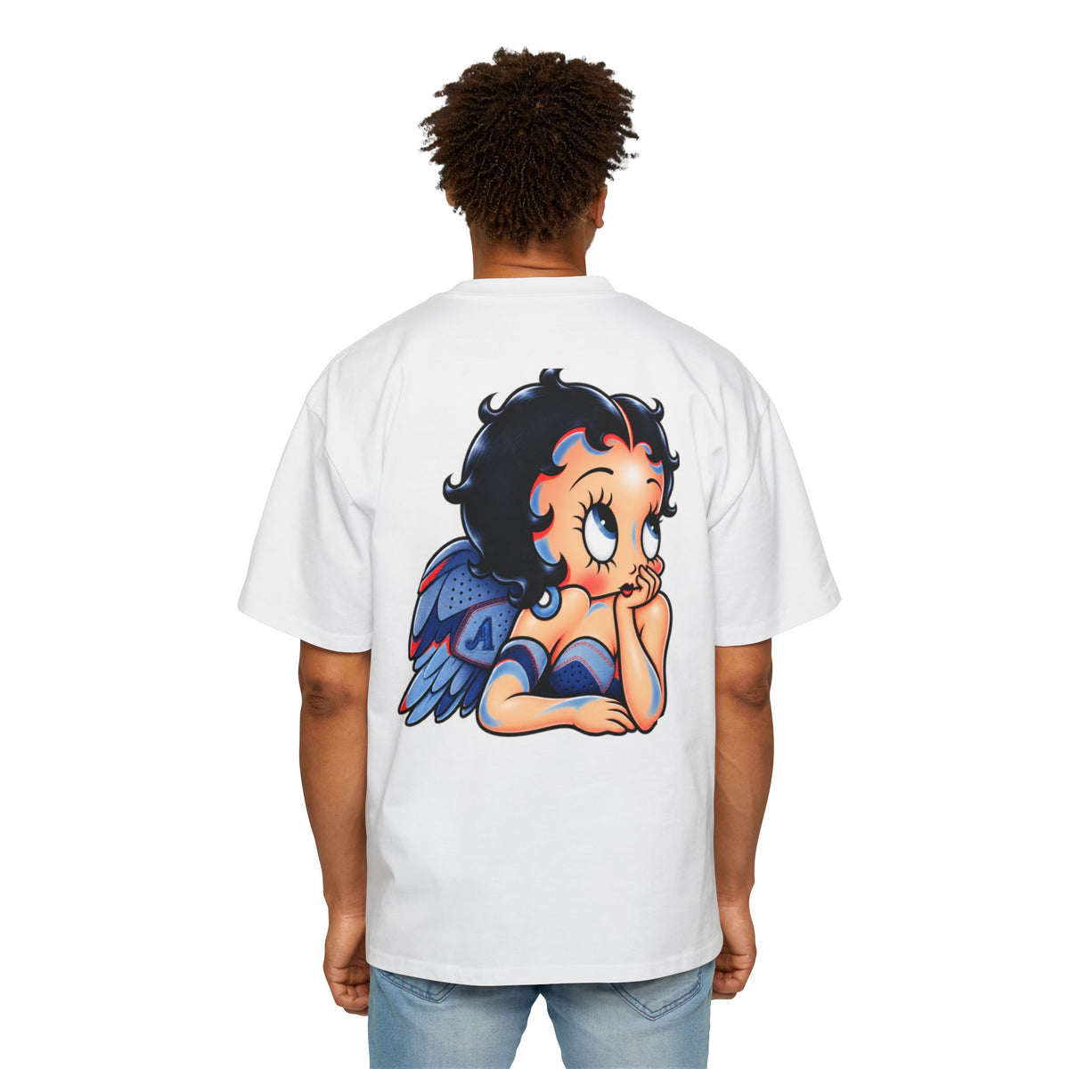 Betty Boop Angel Graphic Tee — Vintage Cartoon Oversized T-Shirt