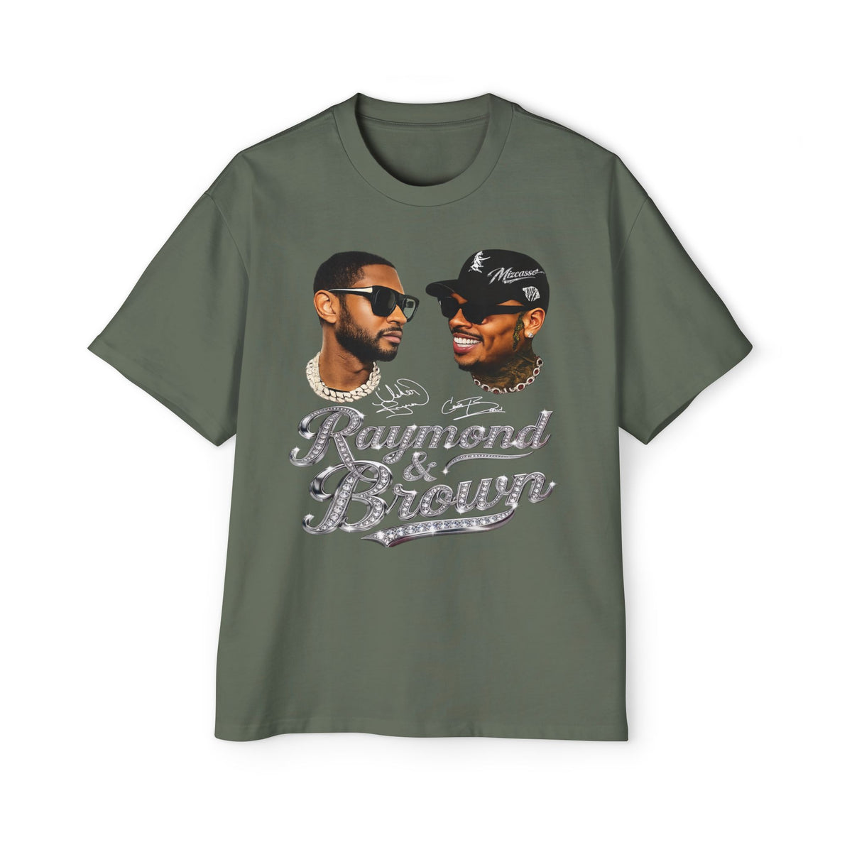 Men's Heavy Oversized Tee - Mizcasso Summer Time Cuffing Graphic