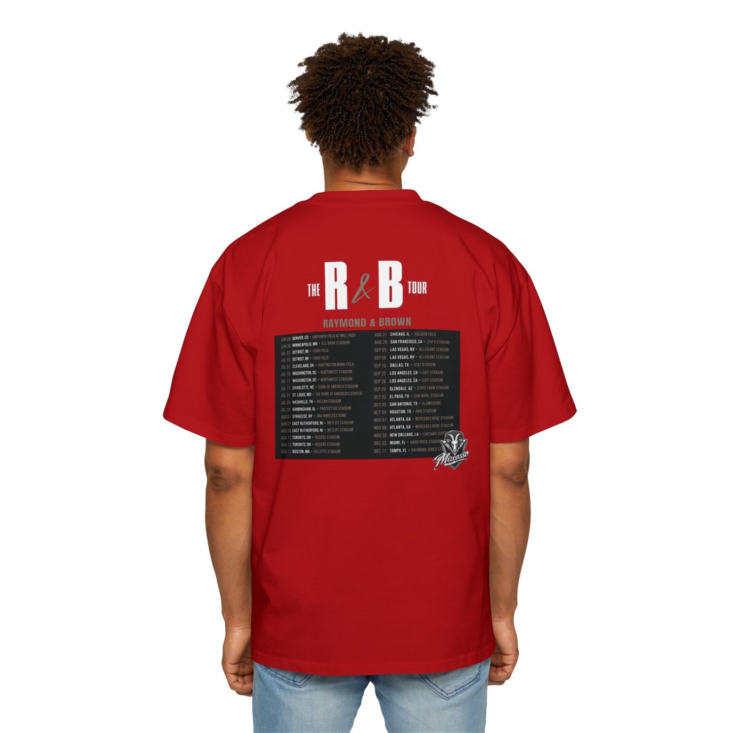 Raymond & Brown Tour Tee — Men's Oversized Graphic T-Shirt