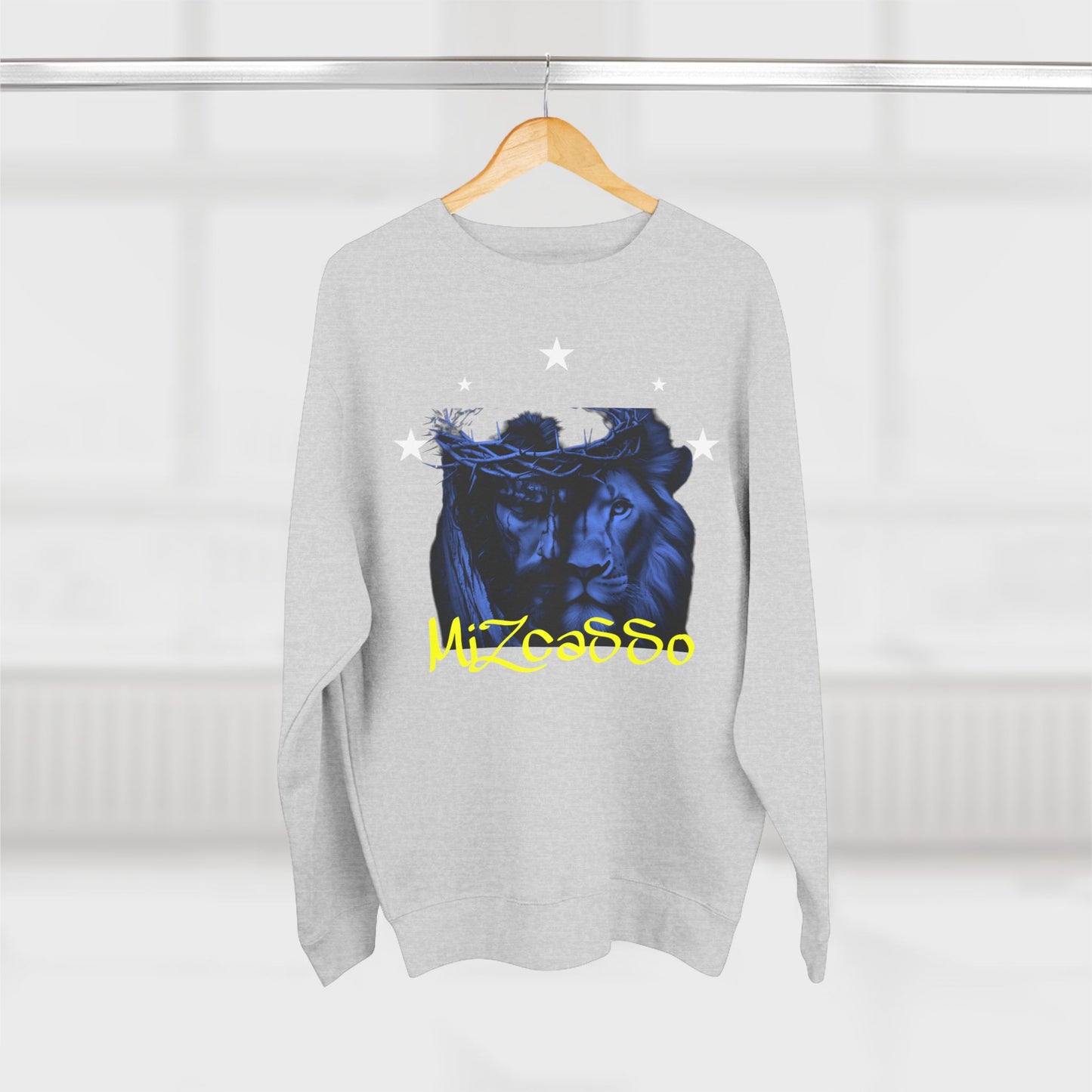 Wild Spirit Unisex Crewneck Sweatshirt with Lion Design