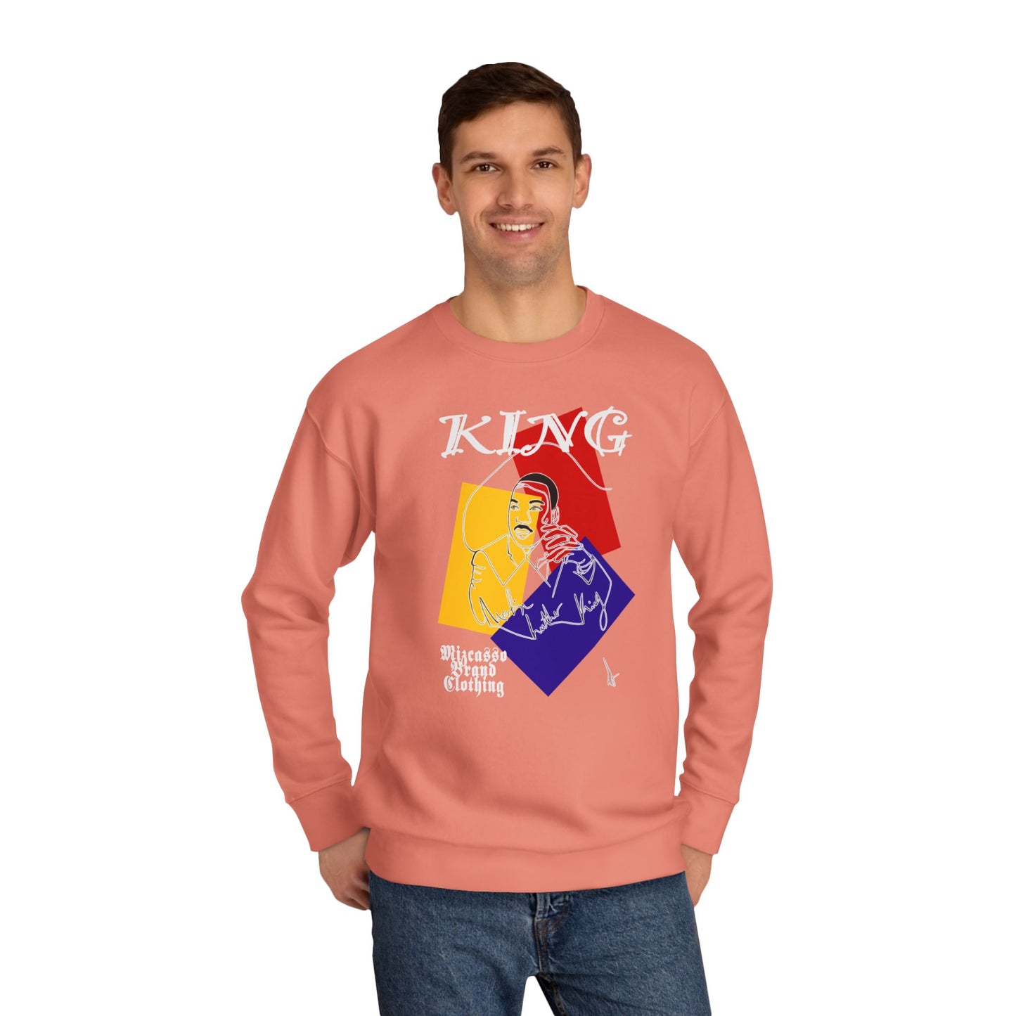 King Graphic Sweatshirt — Retro Abstract Art Crewneck