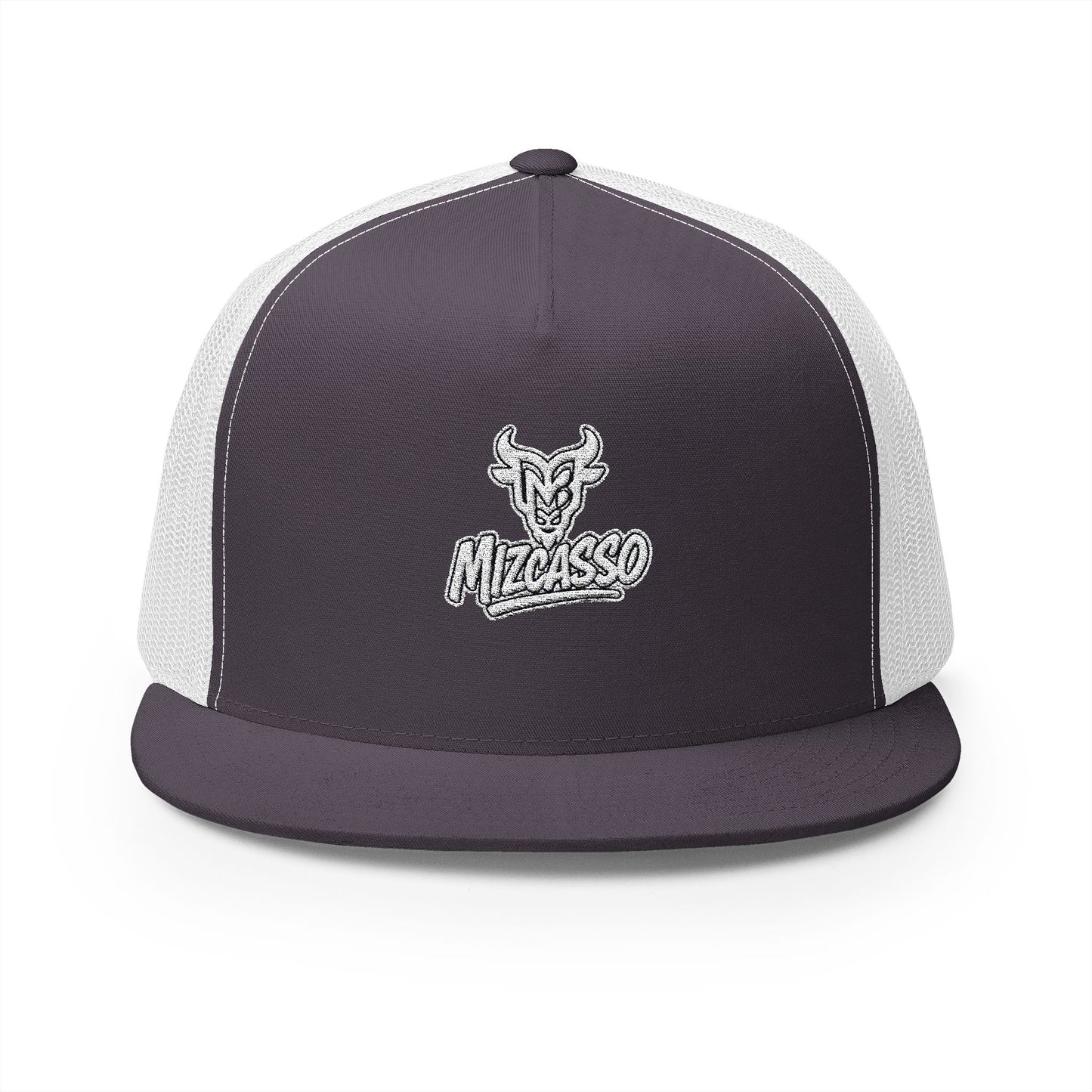 Mizcasso Embroidered 5 Panel Trucker Cap - Stylish & Versatile Headwear
