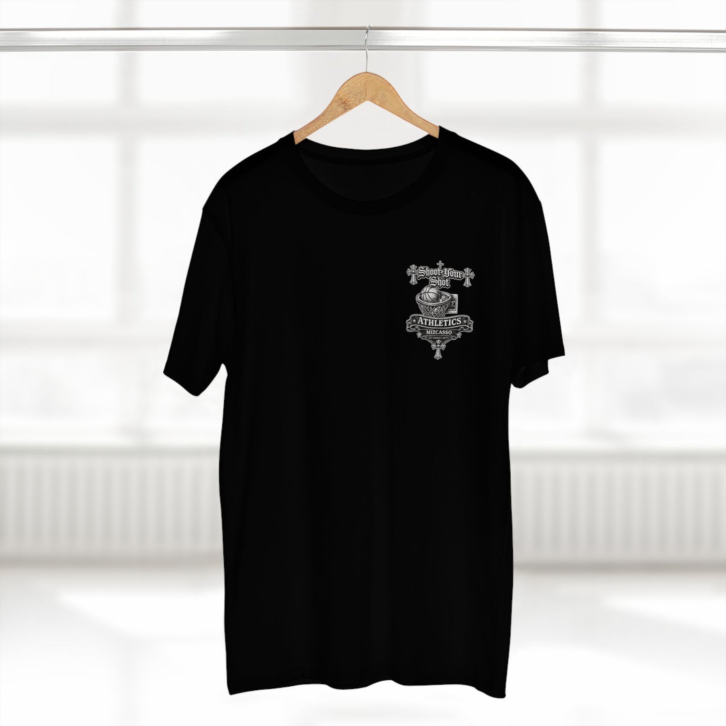 SYS Mizcasso Crest T-Shirt — Gothic Shield Logo Tee