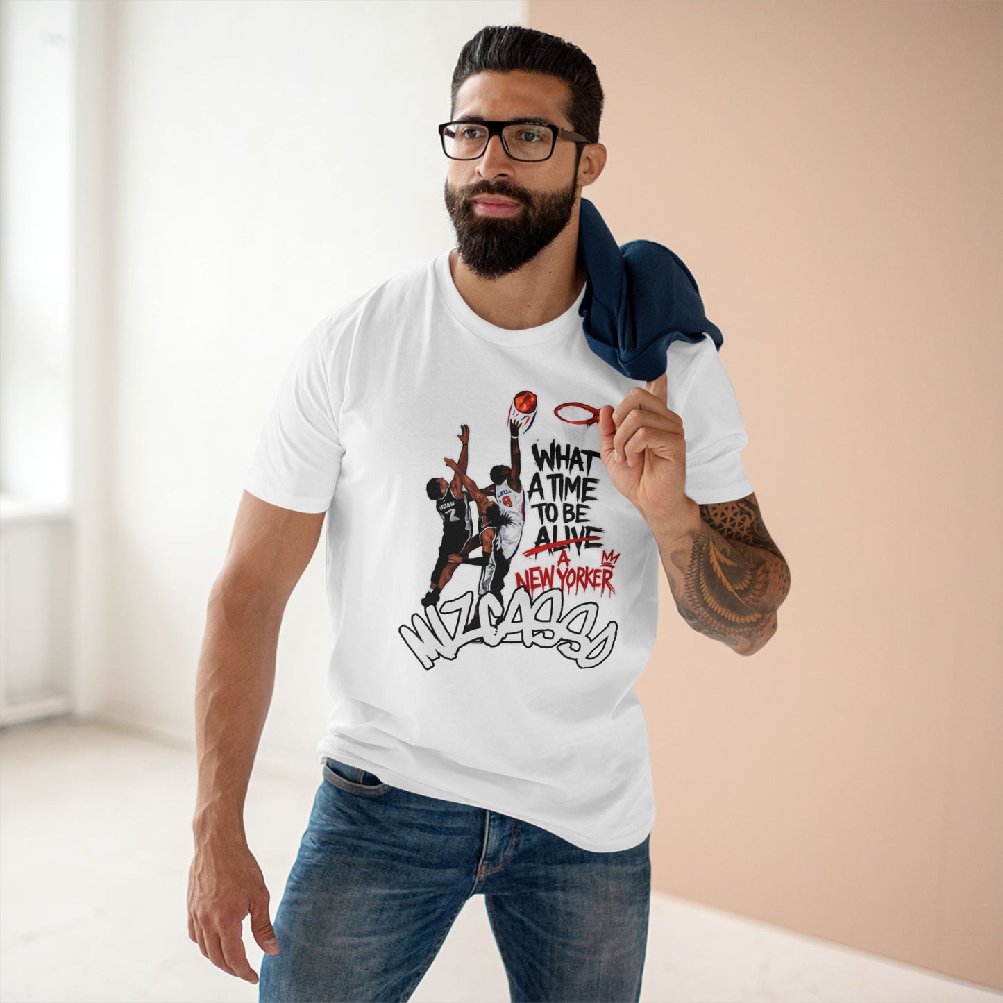 Basketball Graphic Tee — "What A Time To Be Alive" New Yorker Design