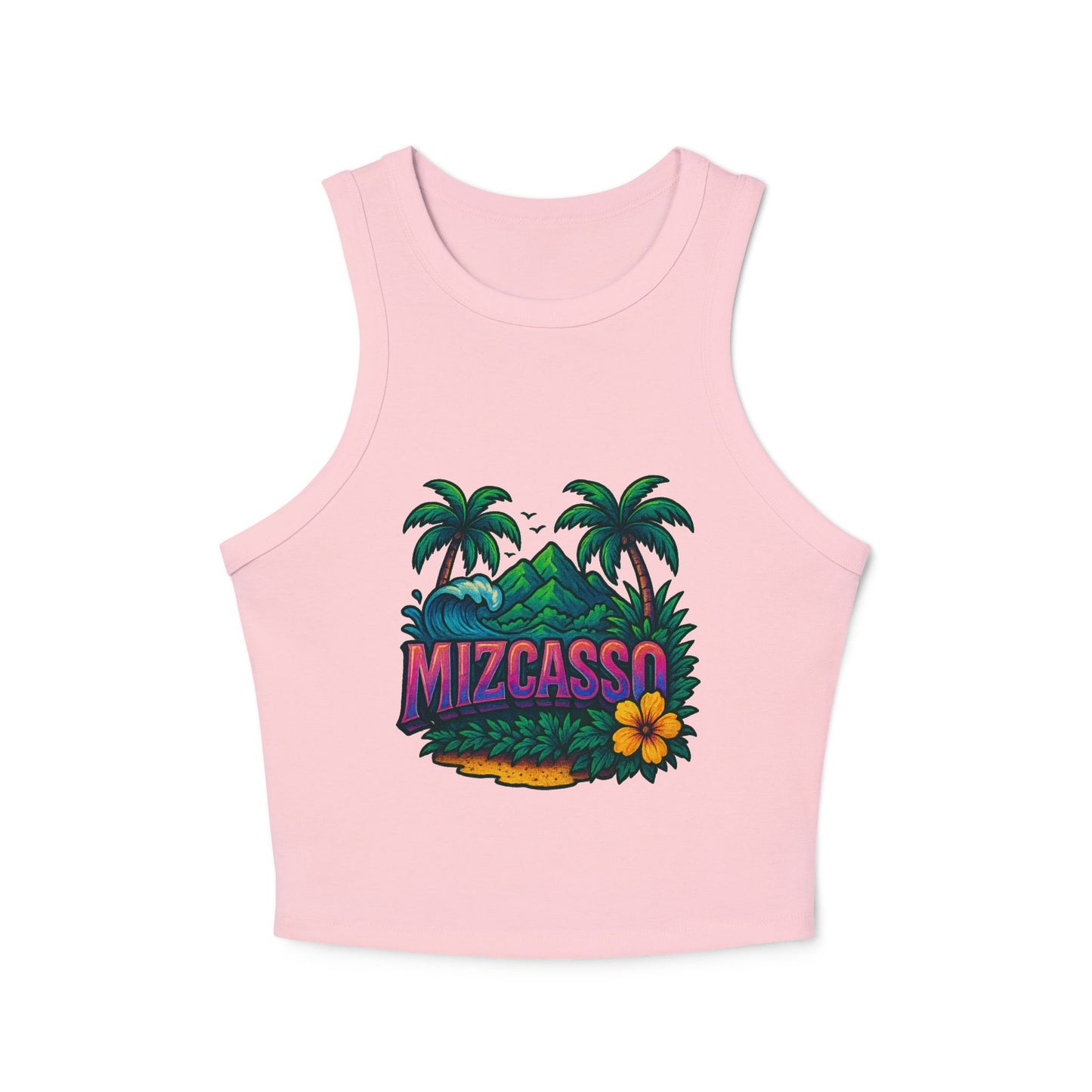 Tropical Vibes Racer Tank Top - Mizcasso Design