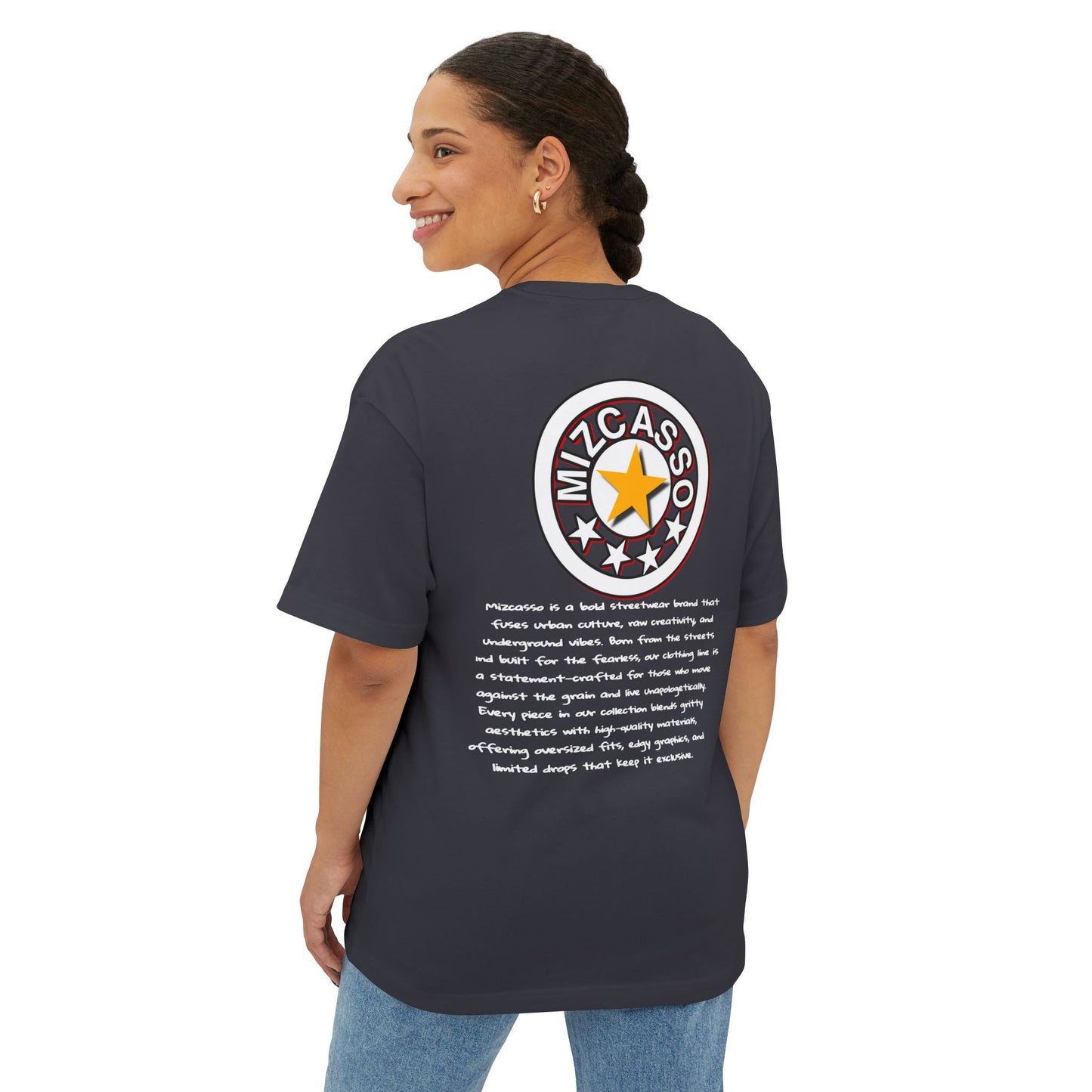 Unisex Oversized Boxy Tee - Retro Graphic Star Design