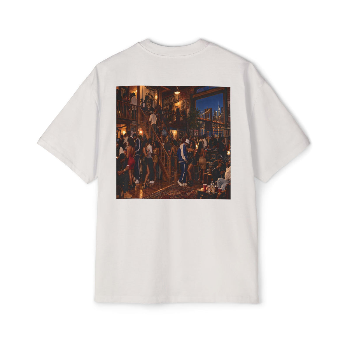 Oversized Men's Tee — Vintage Nightlife Graphic Streetwear