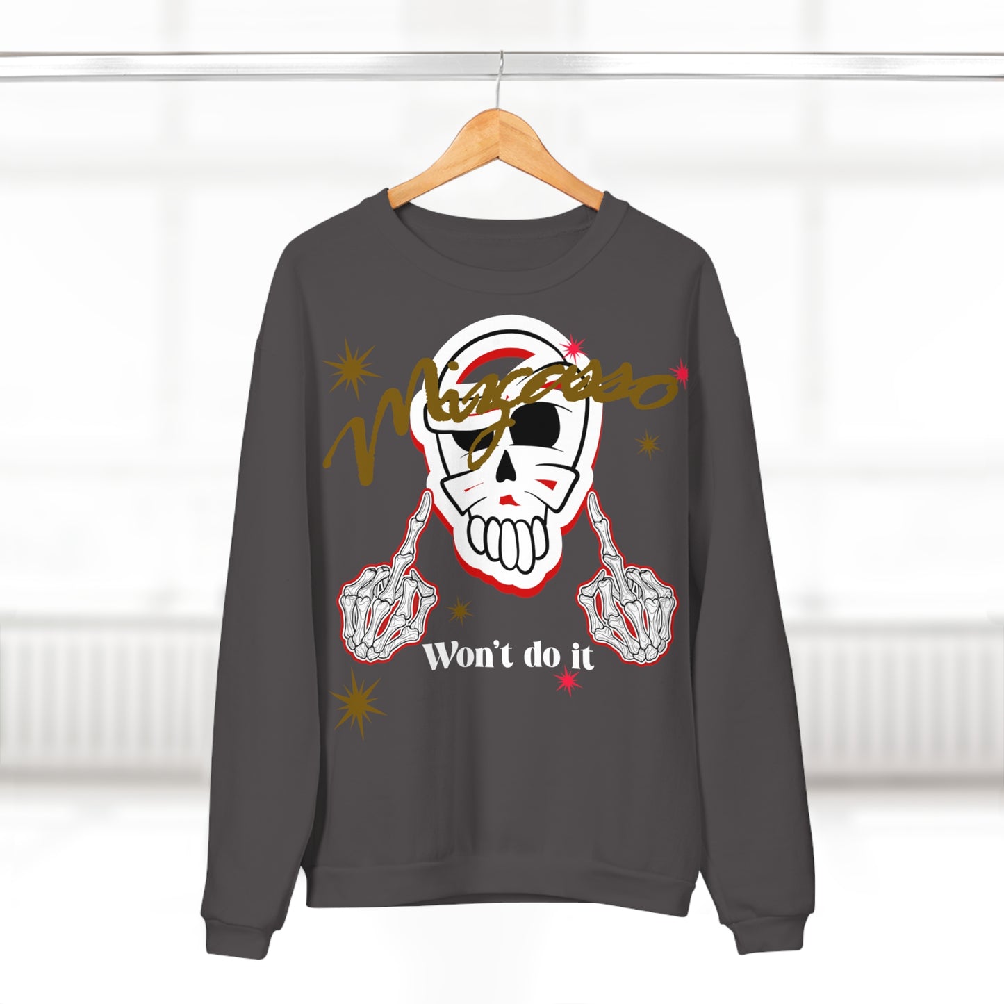 Skull Graphic Sweatshirt for Trendsetters, Unisex Crew Neck, Halloween Apparel, Casual Wear, Gift for Her or Him