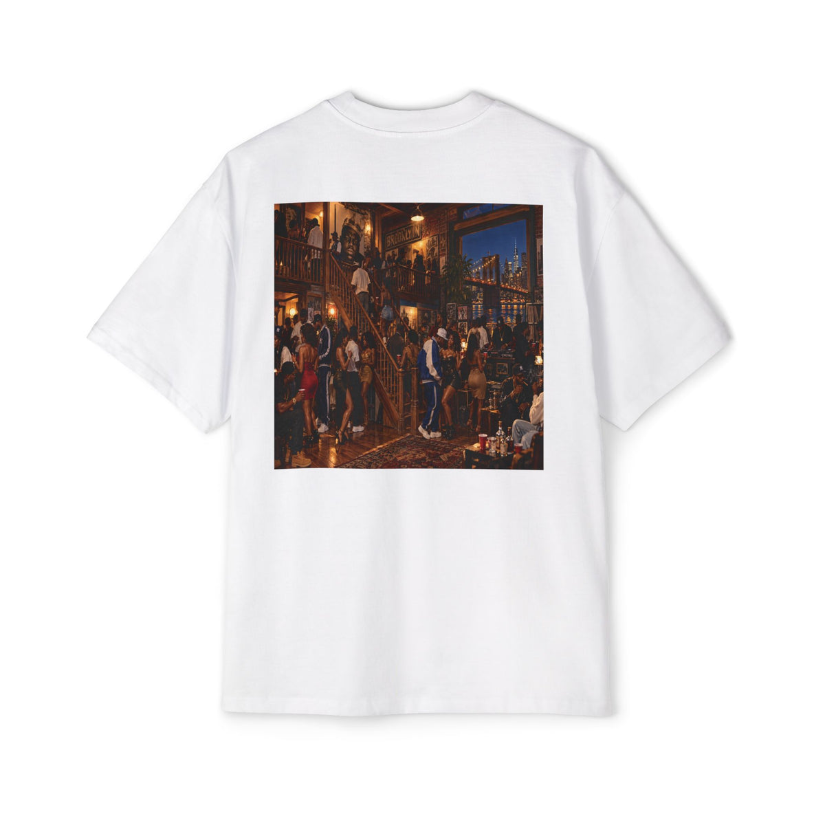 Oversized Men's Tee — Vintage Nightlife Graphic Streetwear