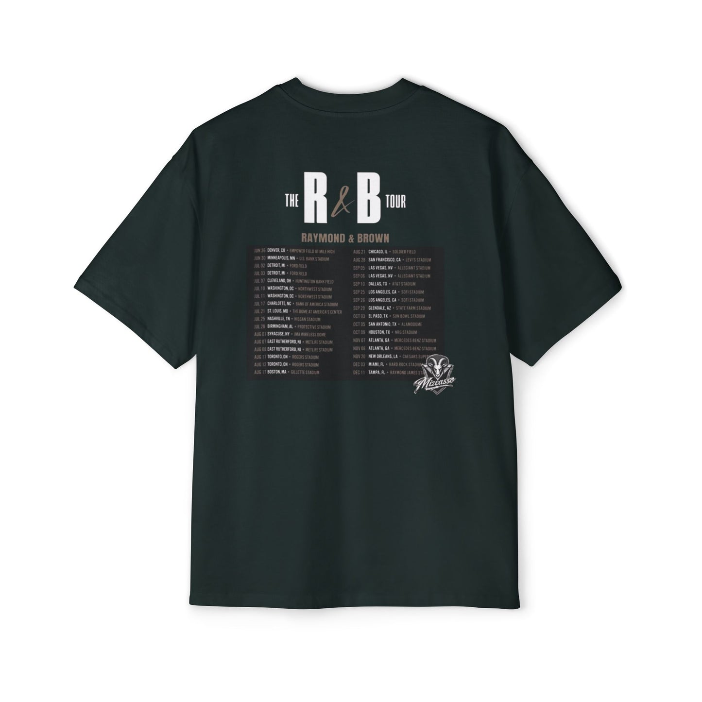 Raymond & Brown Tour Tee — Men's Oversized Graphic T-Shirt