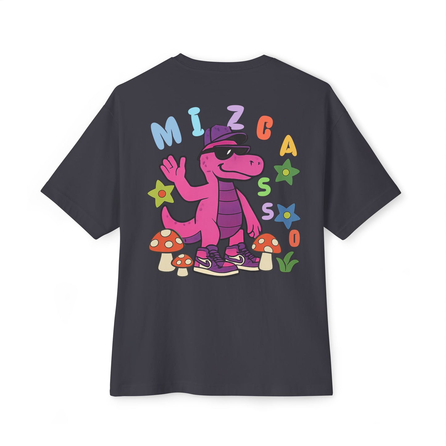 Playful Unisex Oversized Boxy Tee - ‘Mizcasso’ Graphic Shirt