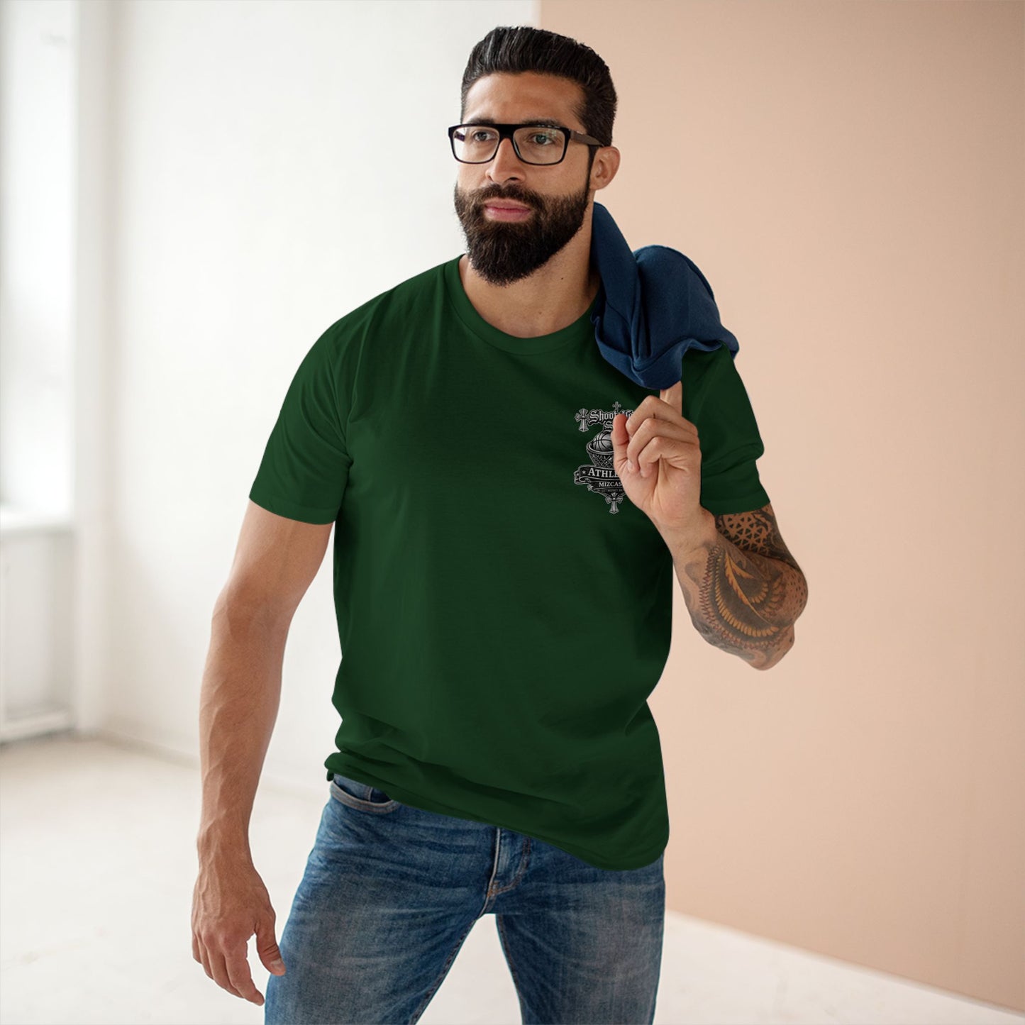 SYS Mizcasso Crest T-Shirt — Gothic Shield Logo Tee