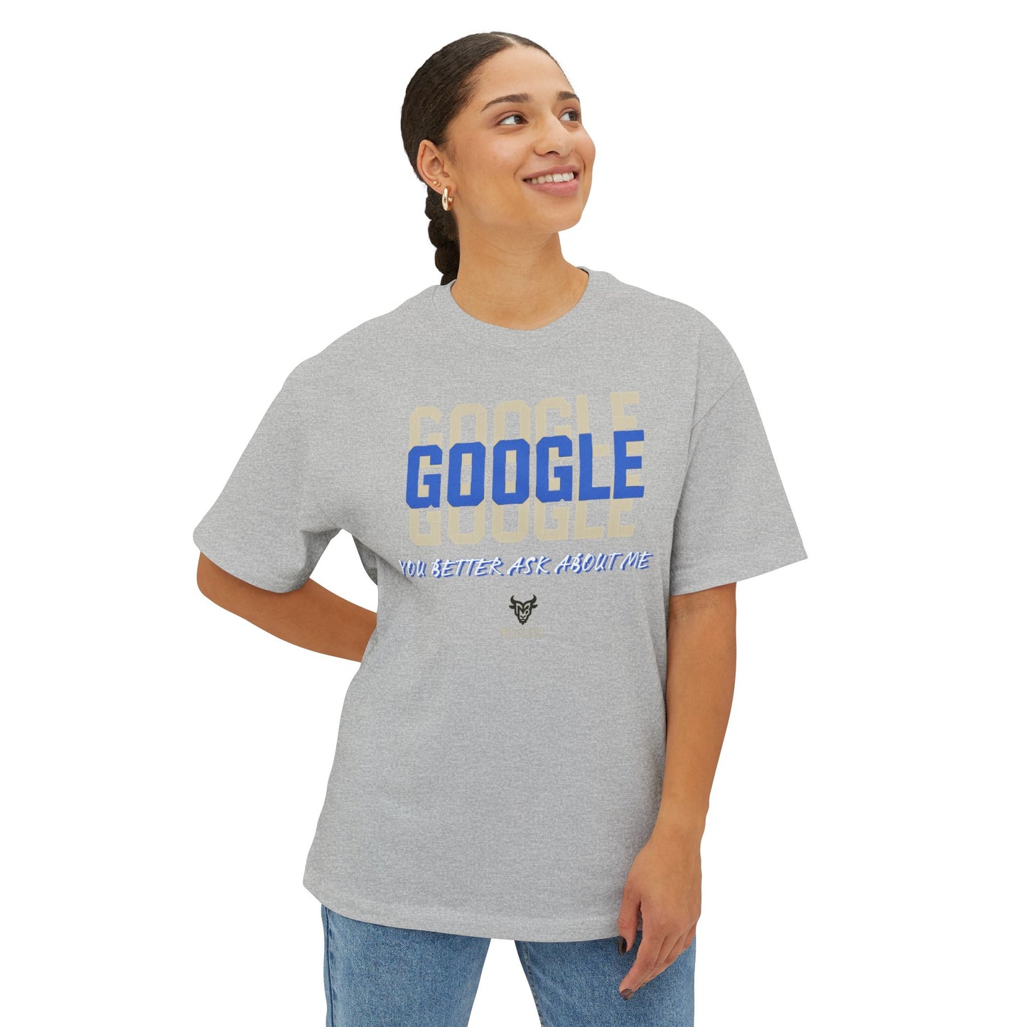 Google-Inspired Unisex Oversized Boxy Tee - Celebrating Connection & Style