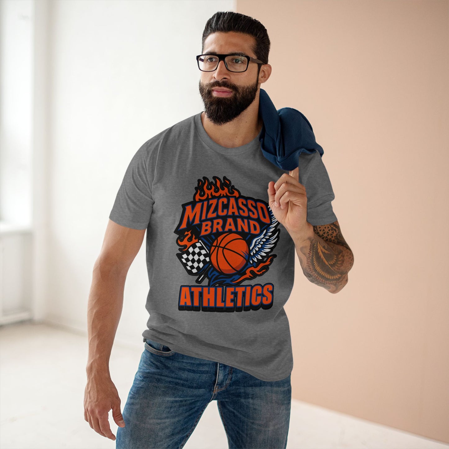 Mizcasso Brand Athletics Fireball Tee - Perfect for Sports Enthusiasts