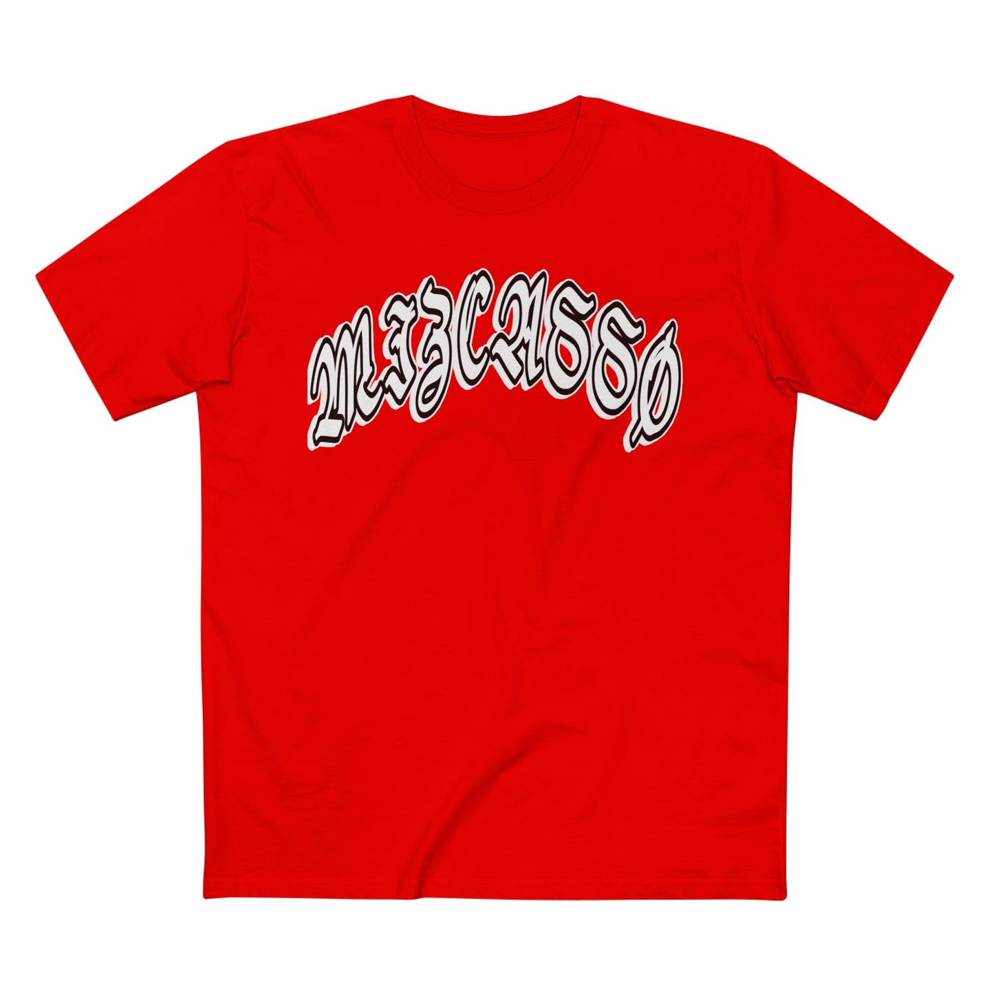 Vintage-Inspired Adult Staple Tee with 'MIZCASSO' Graphic - Casual Style for Everyday Wear