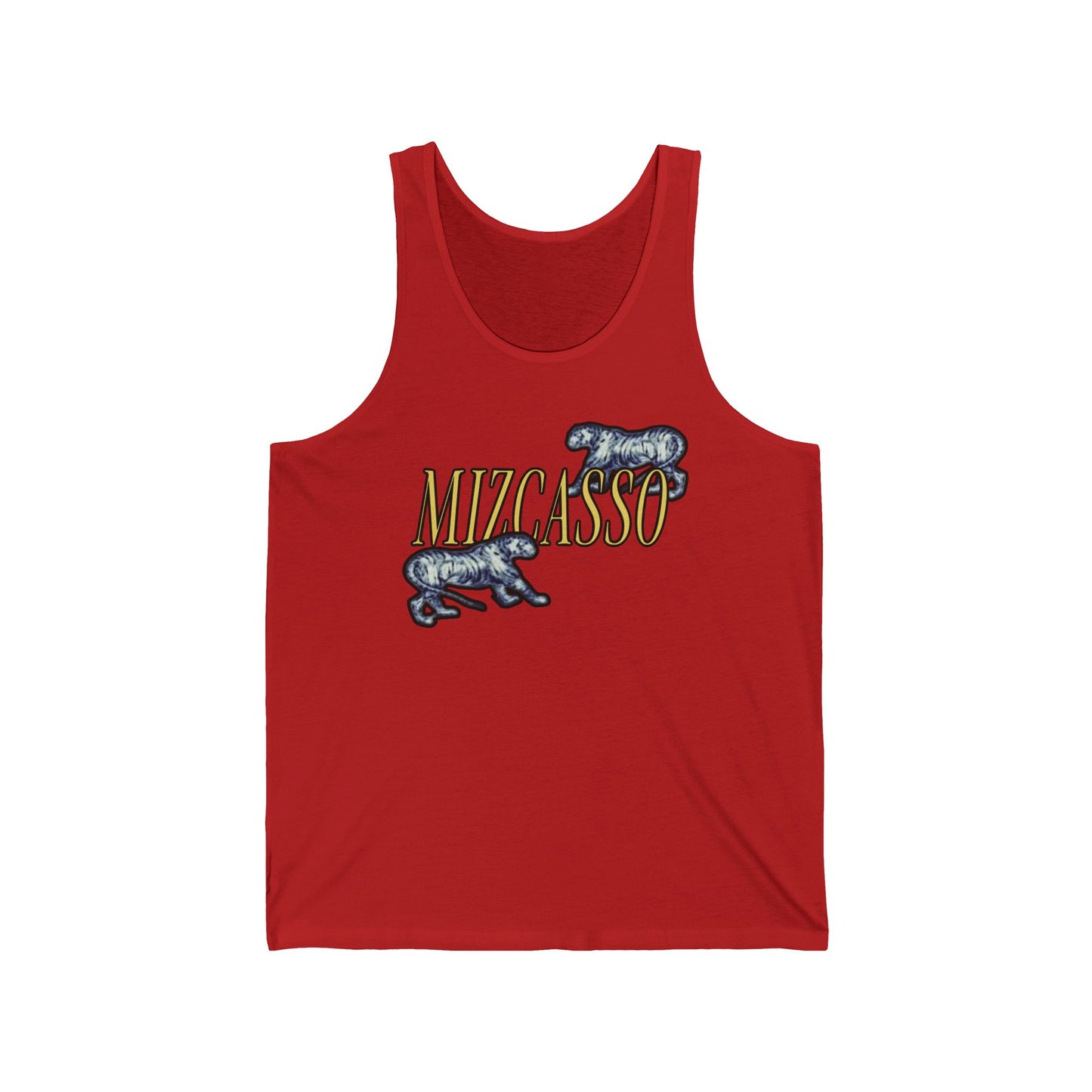 Mizcasso Unisex Jersey Tank - Trendy Graphic Tee for Casual Wear & Summer Vibes
