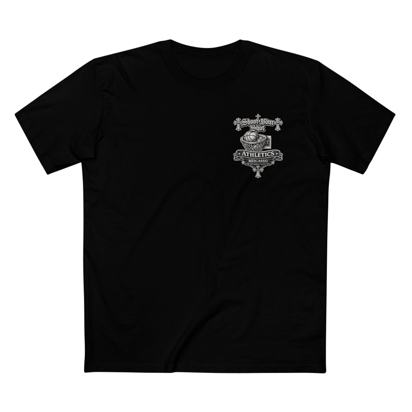 SYS Mizcasso Crest T-Shirt — Gothic Shield Logo Tee