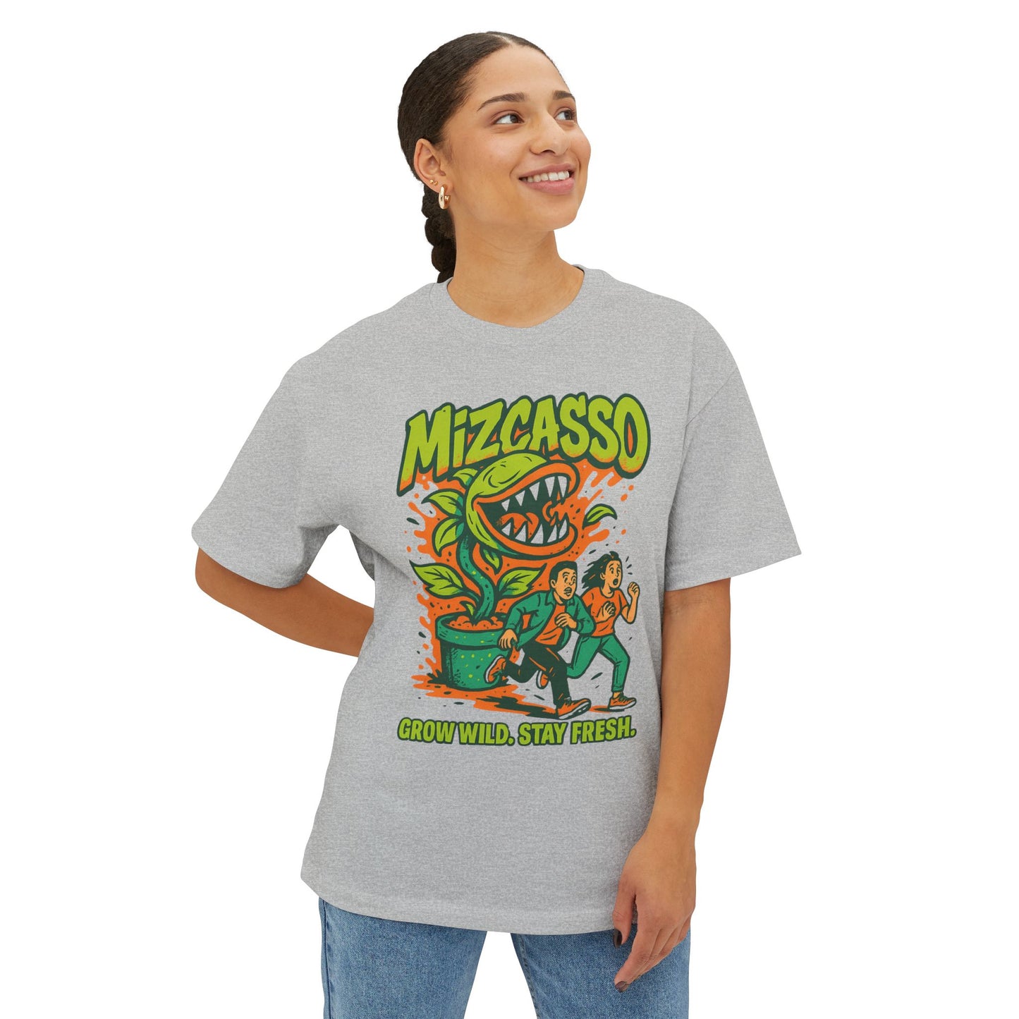 Mizcasso Grow Wild Stay Fresh Unisex Oversized Tee