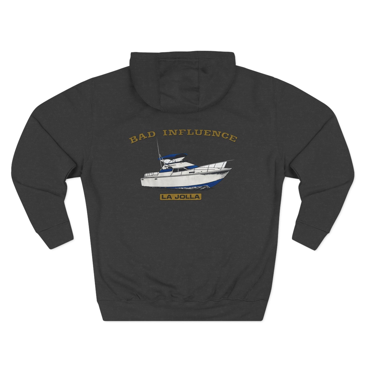 Bad influence Boat Graphic Hoodie — "Bad Influence" La Jolla Yacht Crewneck