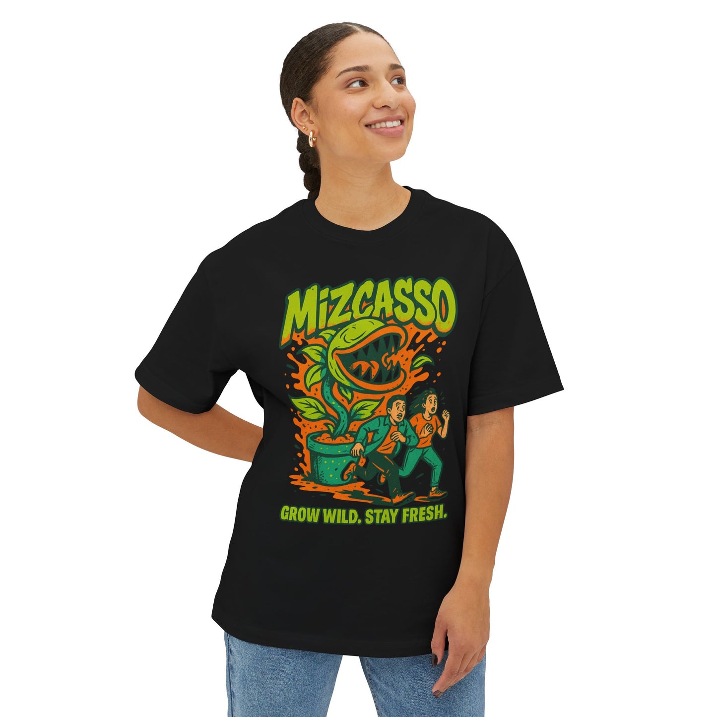 Mizcasso Grow Wild Stay Fresh Unisex Oversized Tee