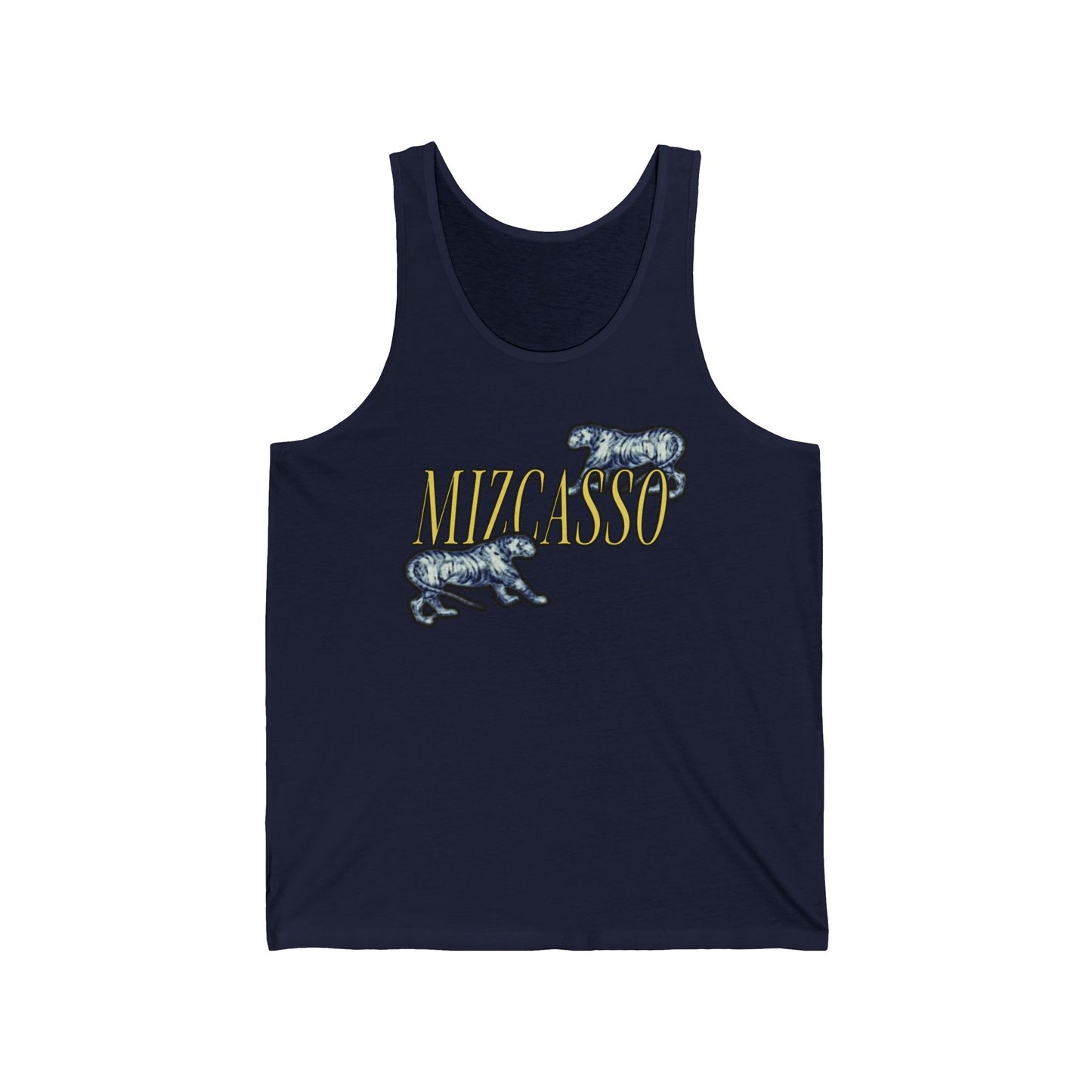 Mizcasso Unisex Jersey Tank - Trendy Graphic Tee for Casual Wear & Summer Vibes