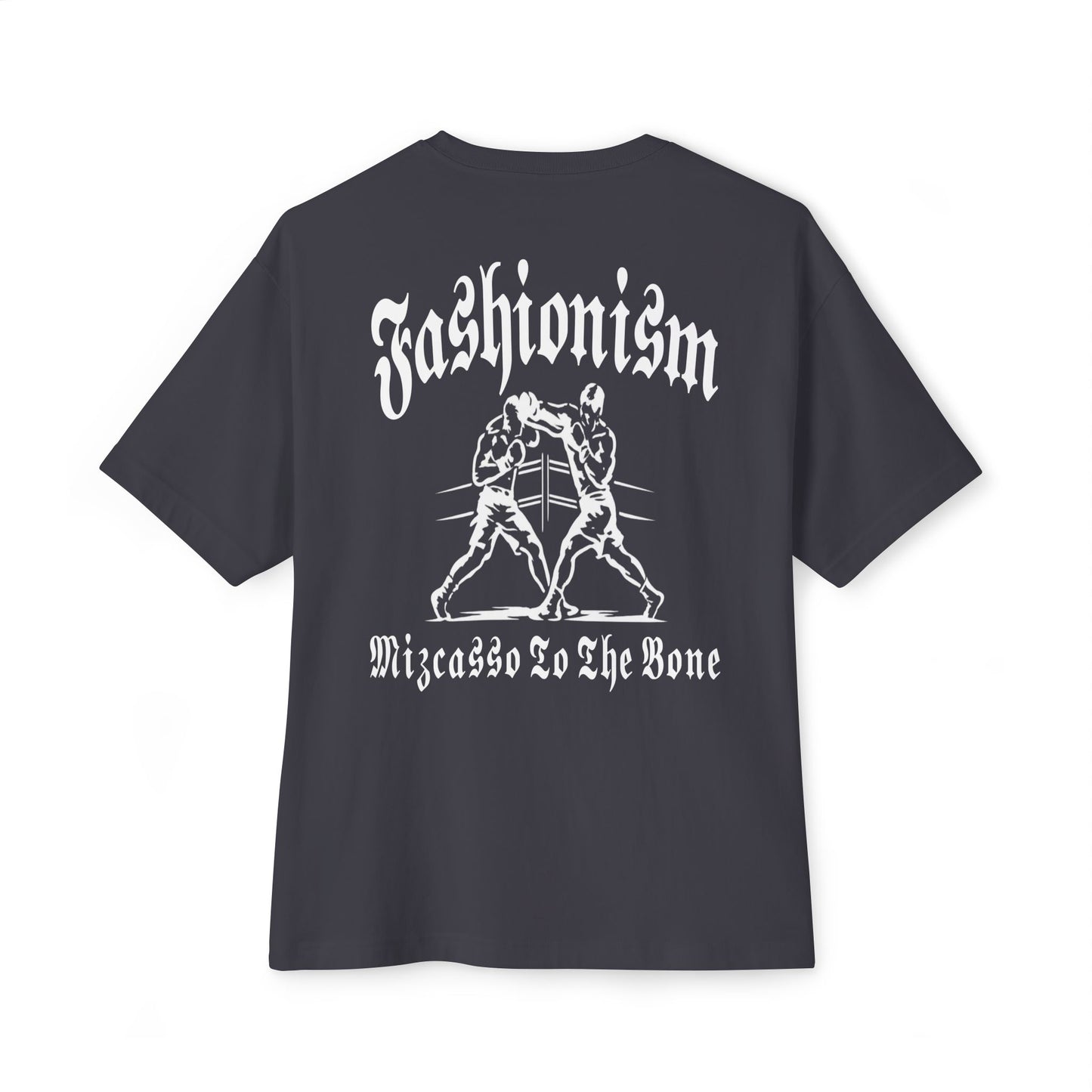 Fashionism Graphic Tee — "Mizcasso To The Bone" Oversized Boxy Shirt
