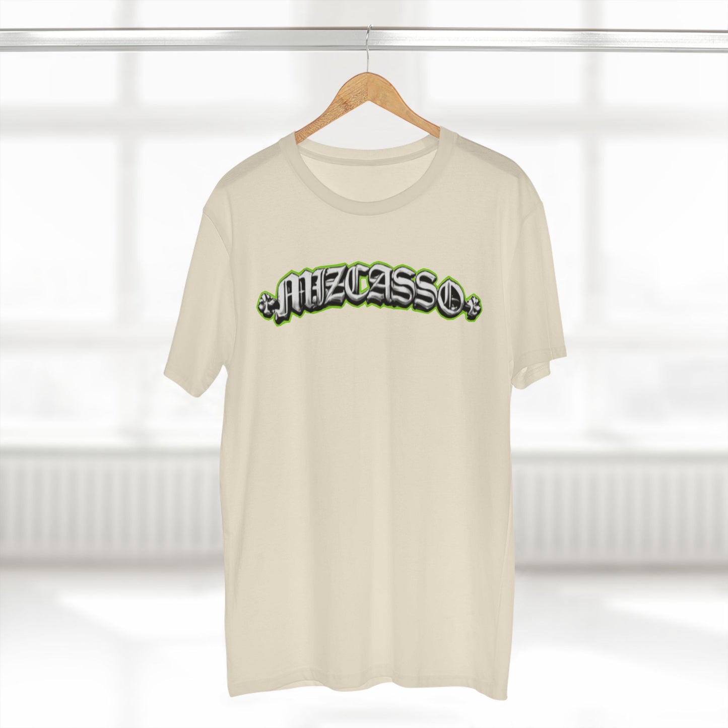 Muzcasso Zebra '95' Graphic Tee – Neon Striped Zebra Retro Streetwear