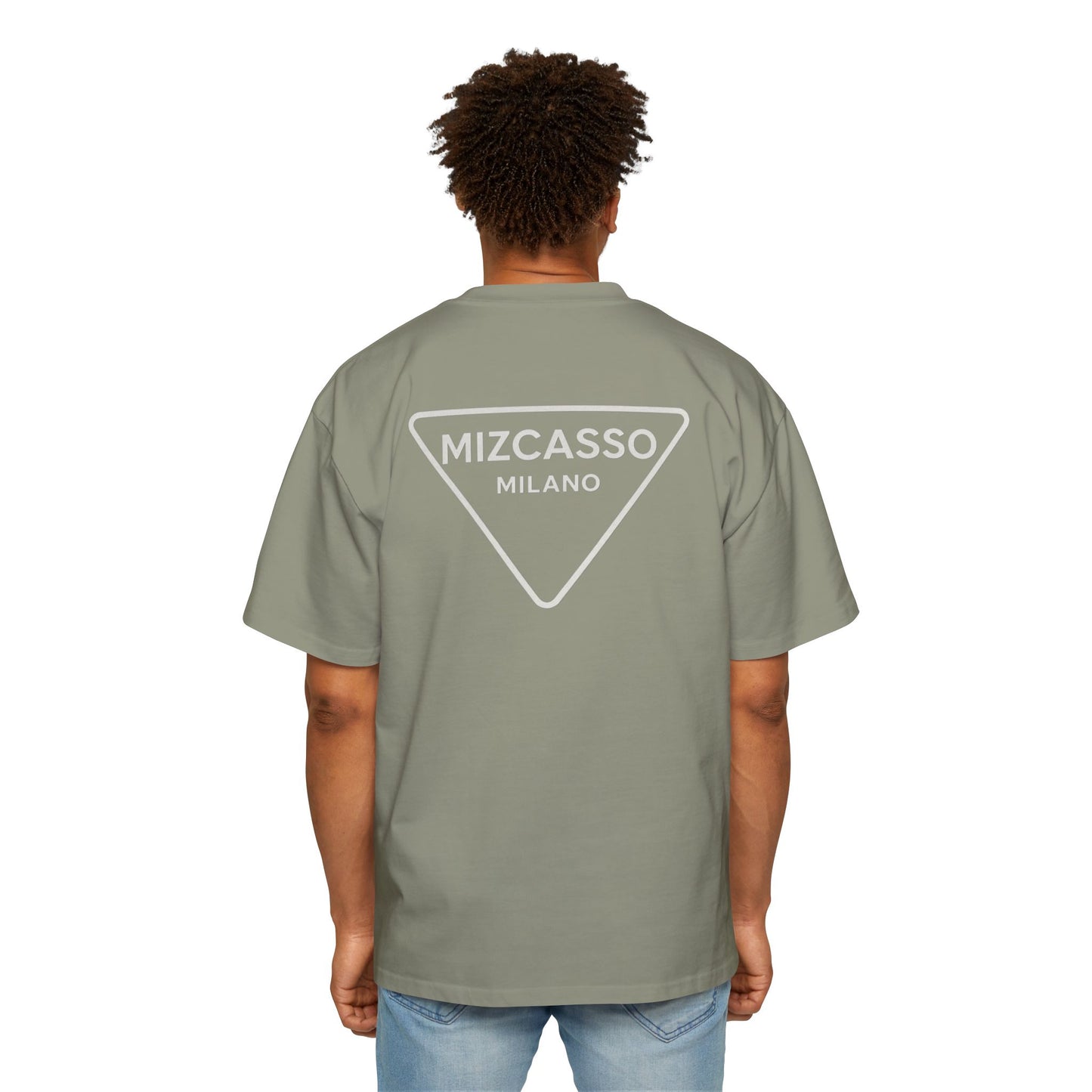 Men's Heavy Oversized Tee - Casual Chic Style with Mizcasso Milano Design