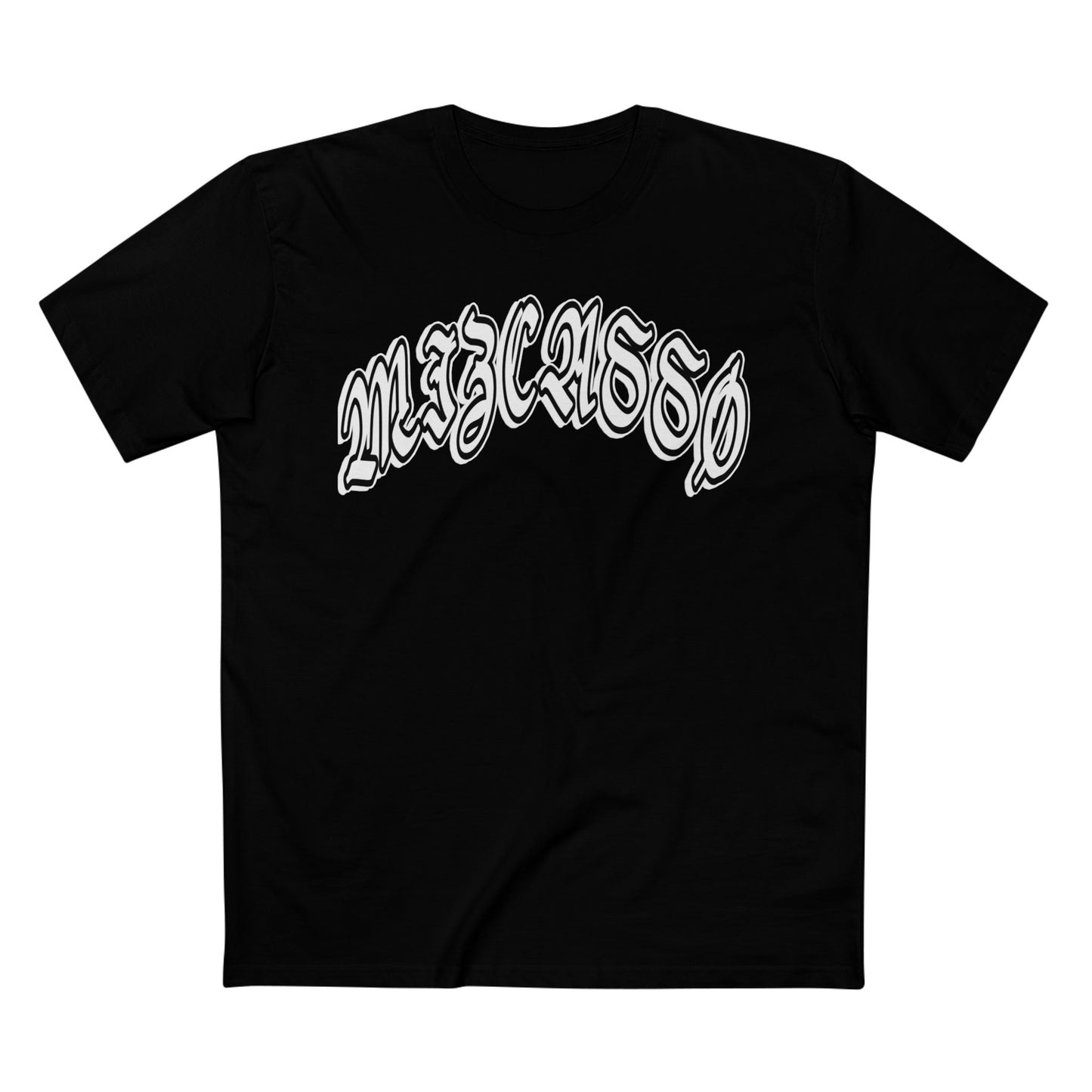 Vintage-Inspired Adult Staple Tee with 'MIZCASSO' Graphic - Casual Style for Everyday Wear