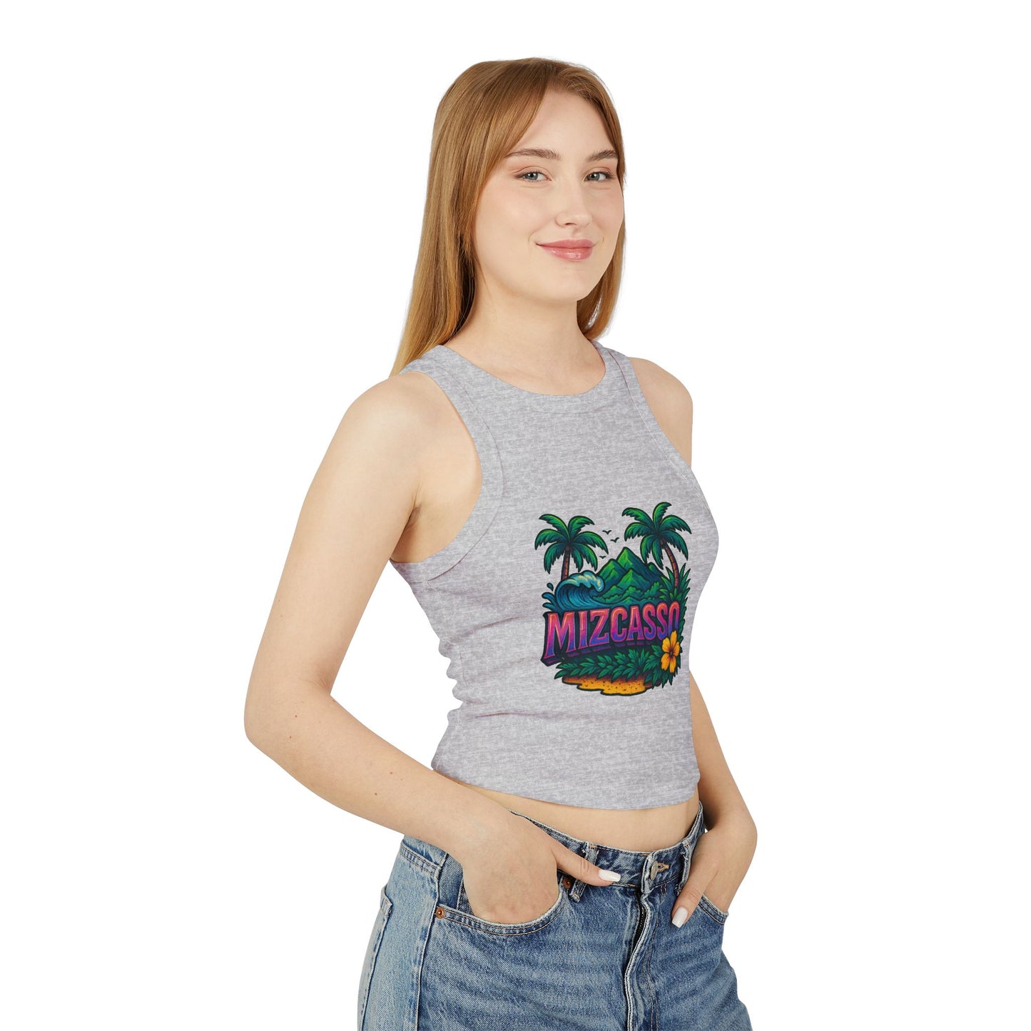 Tropical Vibes Racer Tank Top - Mizcasso Design