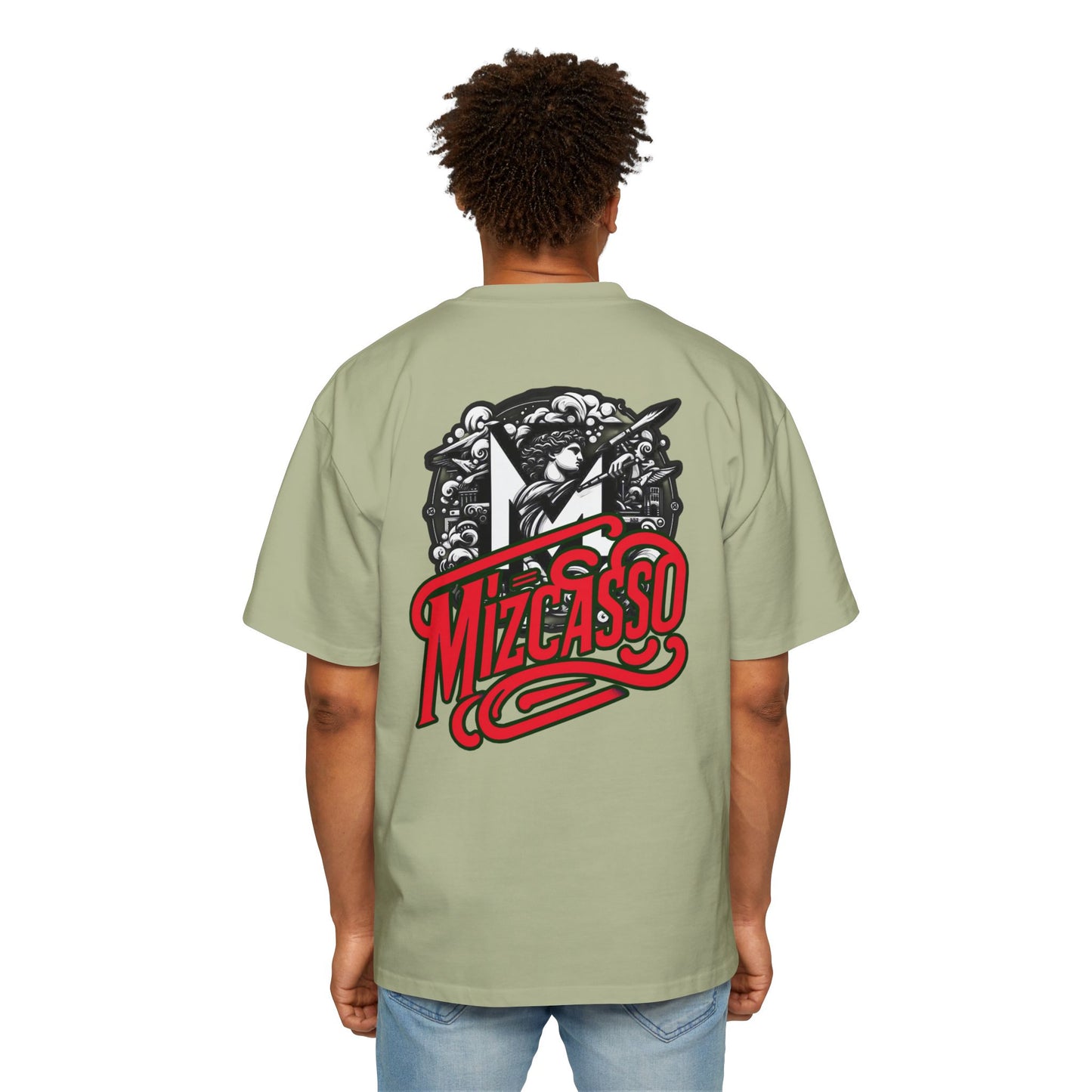 Men's Heavy Oversized Tee - Mizcasso Graphic Design