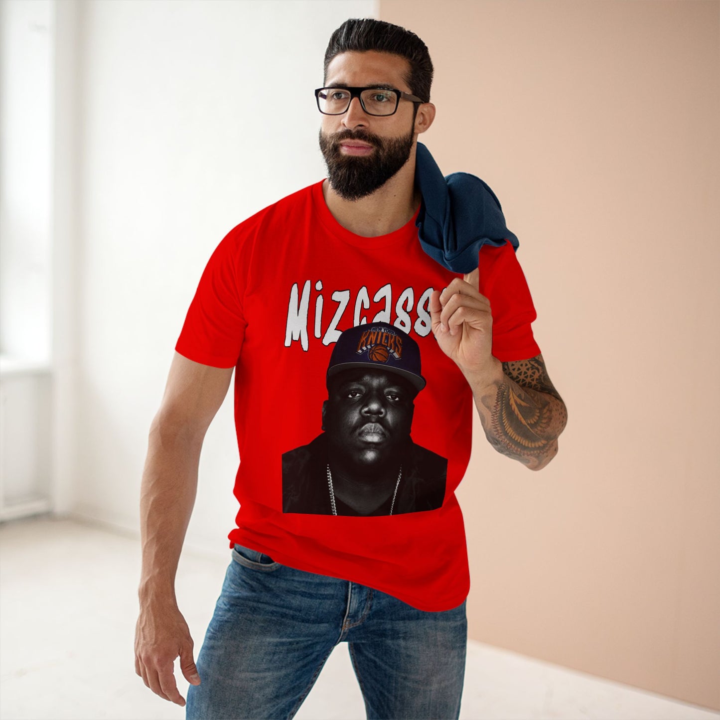 Biggie Portrait Tee — 'Mizza1980' Retro Hip-Hop Graphic T-Shirt