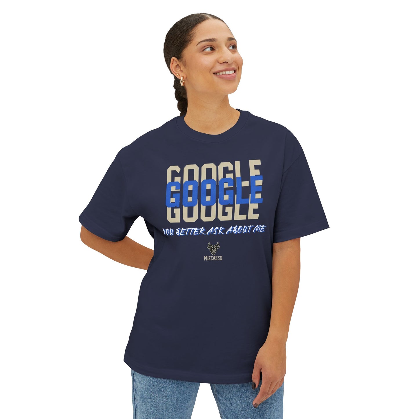 Google-Inspired Unisex Oversized Boxy Tee - Celebrating Connection & Style