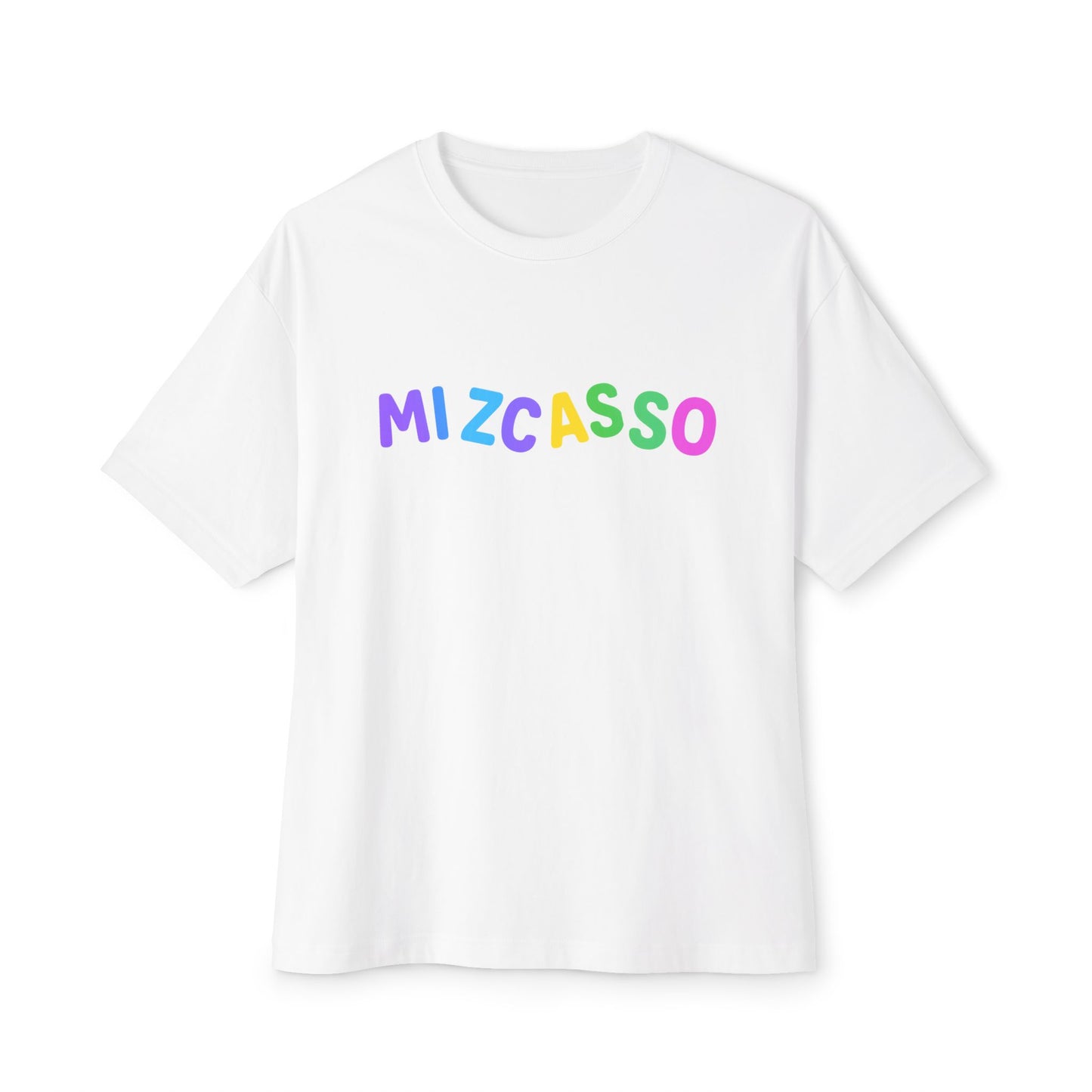 Playful Unisex Oversized Boxy Tee - ‘Mizcasso’ Graphic Shirt