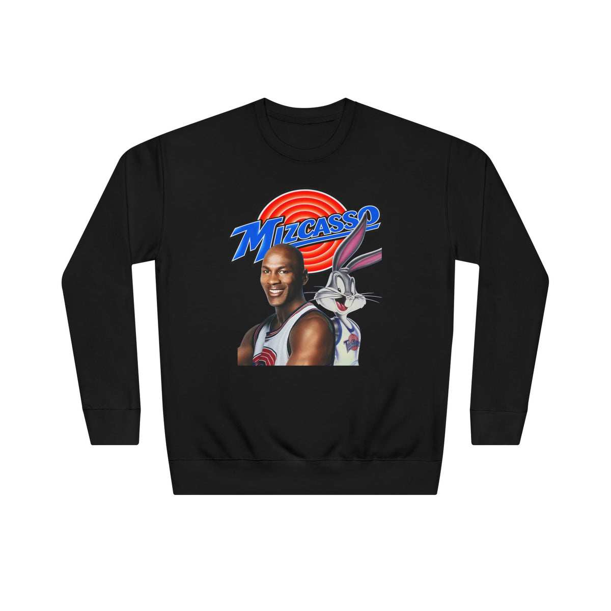 Retro Basketball Crewneck Sweatshirt - 'Mizcass' Space Jam Style Design
