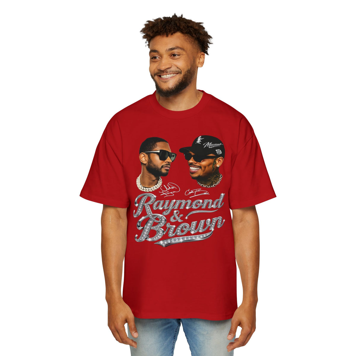 Men's Heavy Oversized Tee - Mizcasso Summer Time Cuffing Graphic