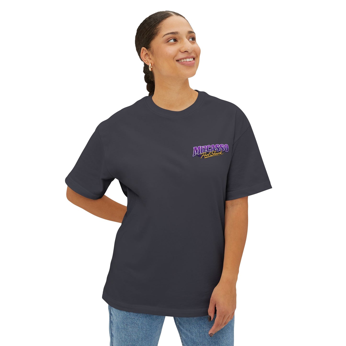 Mizcasso Pool Shark Tee — Graphic Oversized Boxy T-Shirt