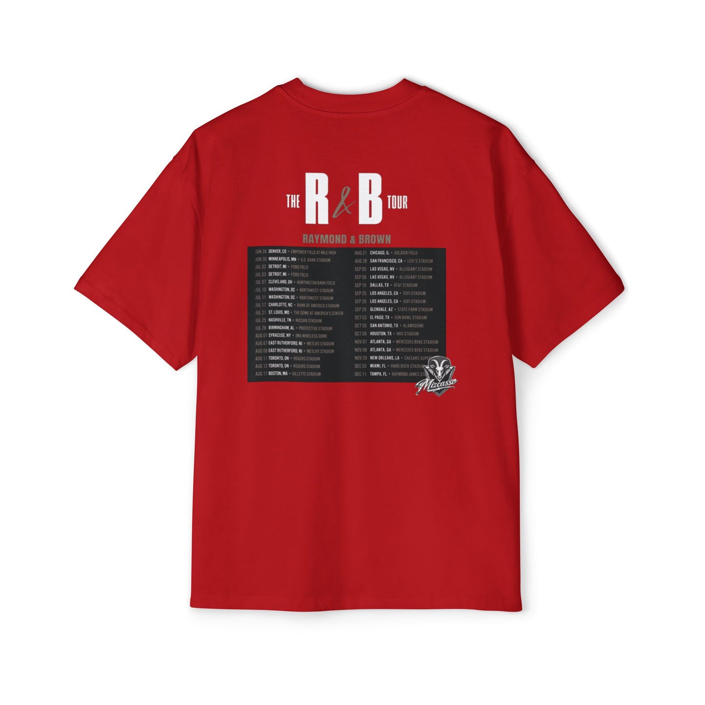 Raymond & Brown Tour Tee — Men's Oversized Graphic T-Shirt