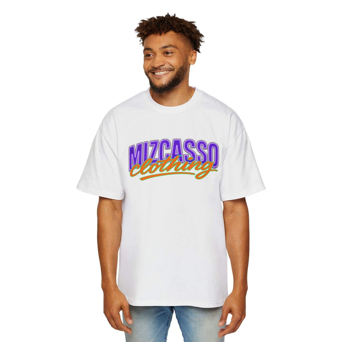 Men's Heavy Oversized Tee - Mizcasso Clothing with Brooklyn Bridge Design