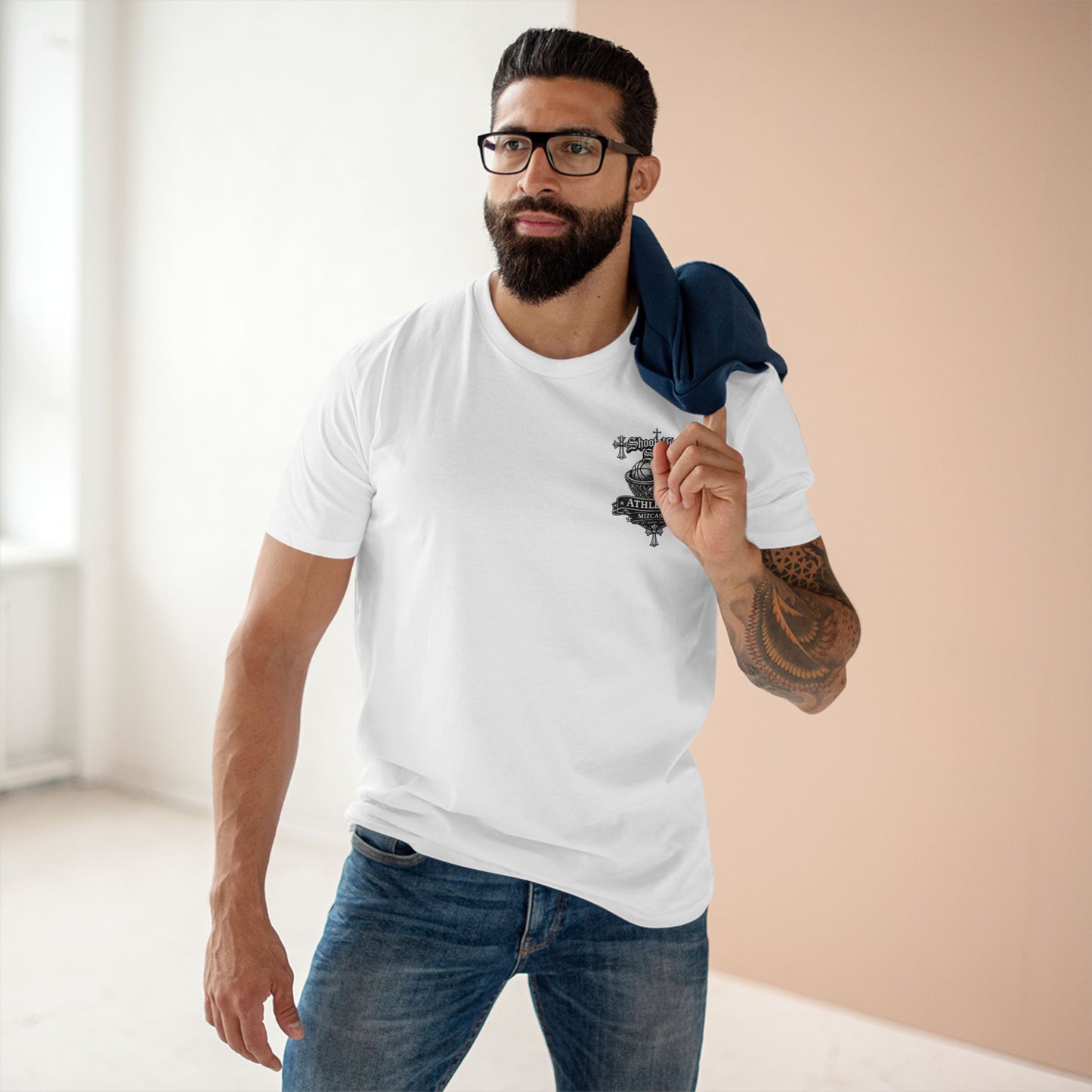 SYS Mizcasso Crest T-Shirt — Gothic Shield Logo Tee