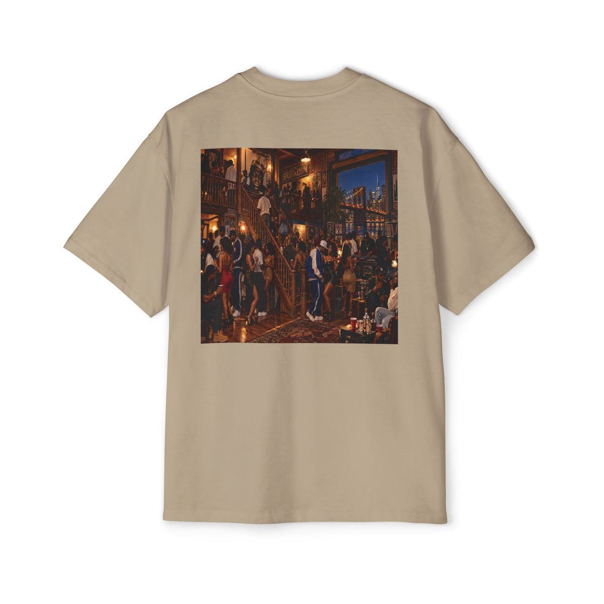 Oversized Men's Tee — Vintage Nightlife Graphic Streetwear