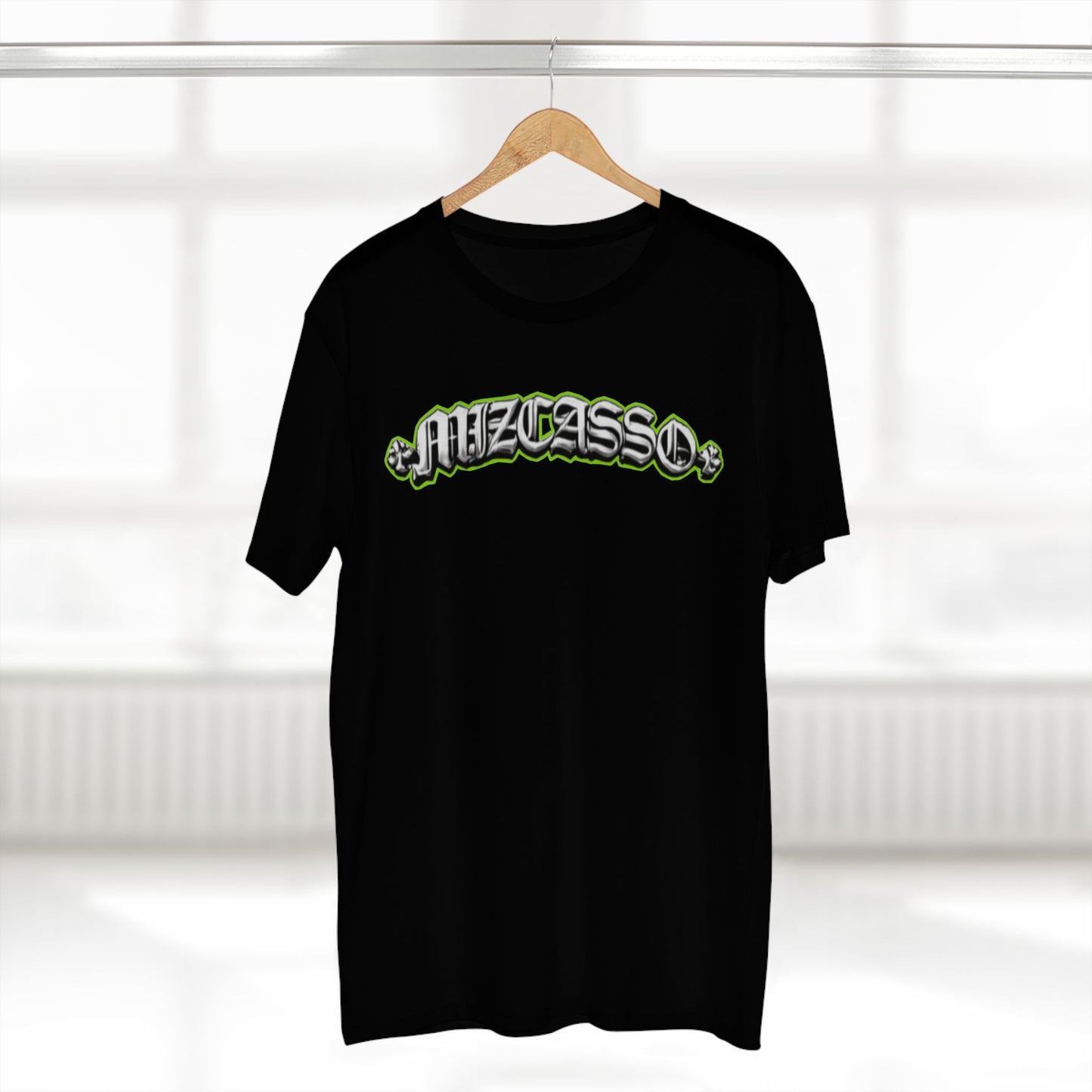Muzcasso Zebra '95' Graphic Tee – Neon Striped Zebra Retro Streetwear