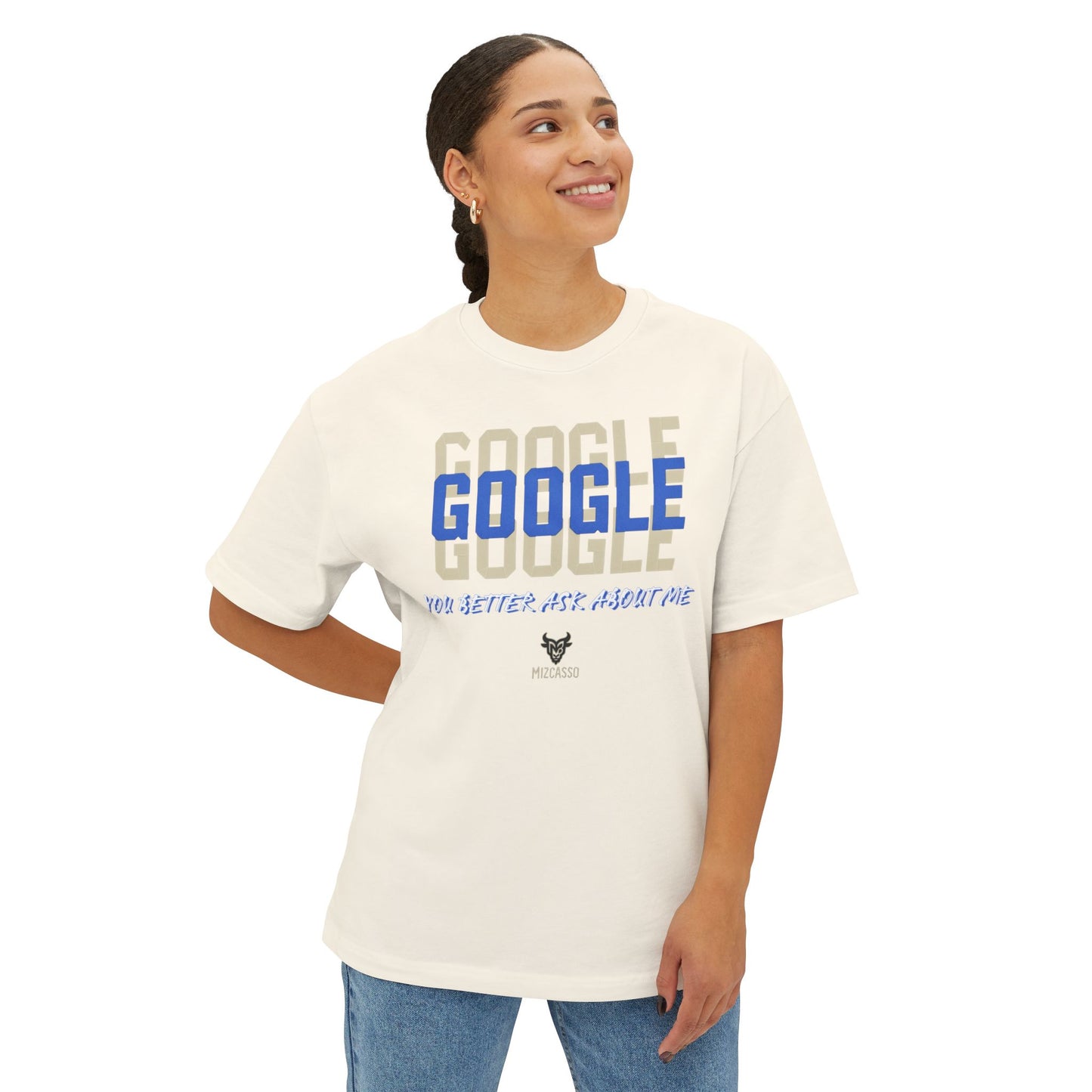 Google-Inspired Unisex Oversized Boxy Tee - Celebrating Connection & Style