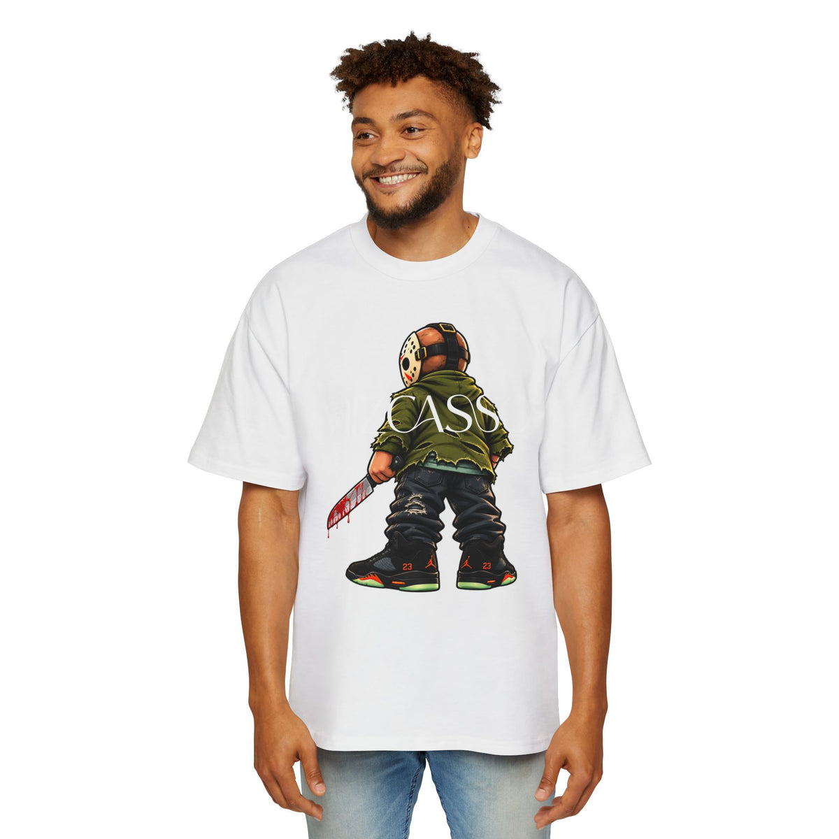 Men’s “CASS” Hockey Mask Skateboarder Graphic Tee
