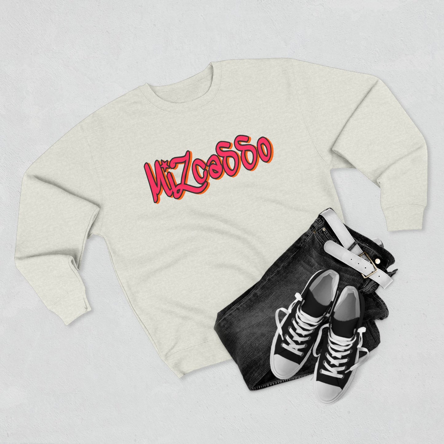 Trendy Unisex Crewneck Sweatshirt with Bold Design - Perfect for Casual Outings and Everyday Comfort