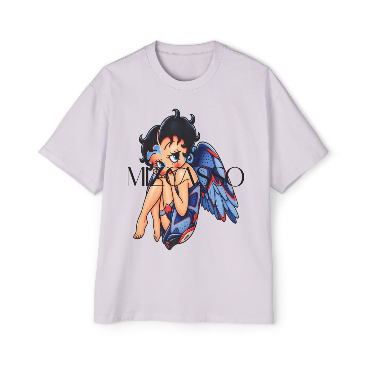 Betty Boop Angel Graphic Tee — Vintage Cartoon Oversized T-Shirt