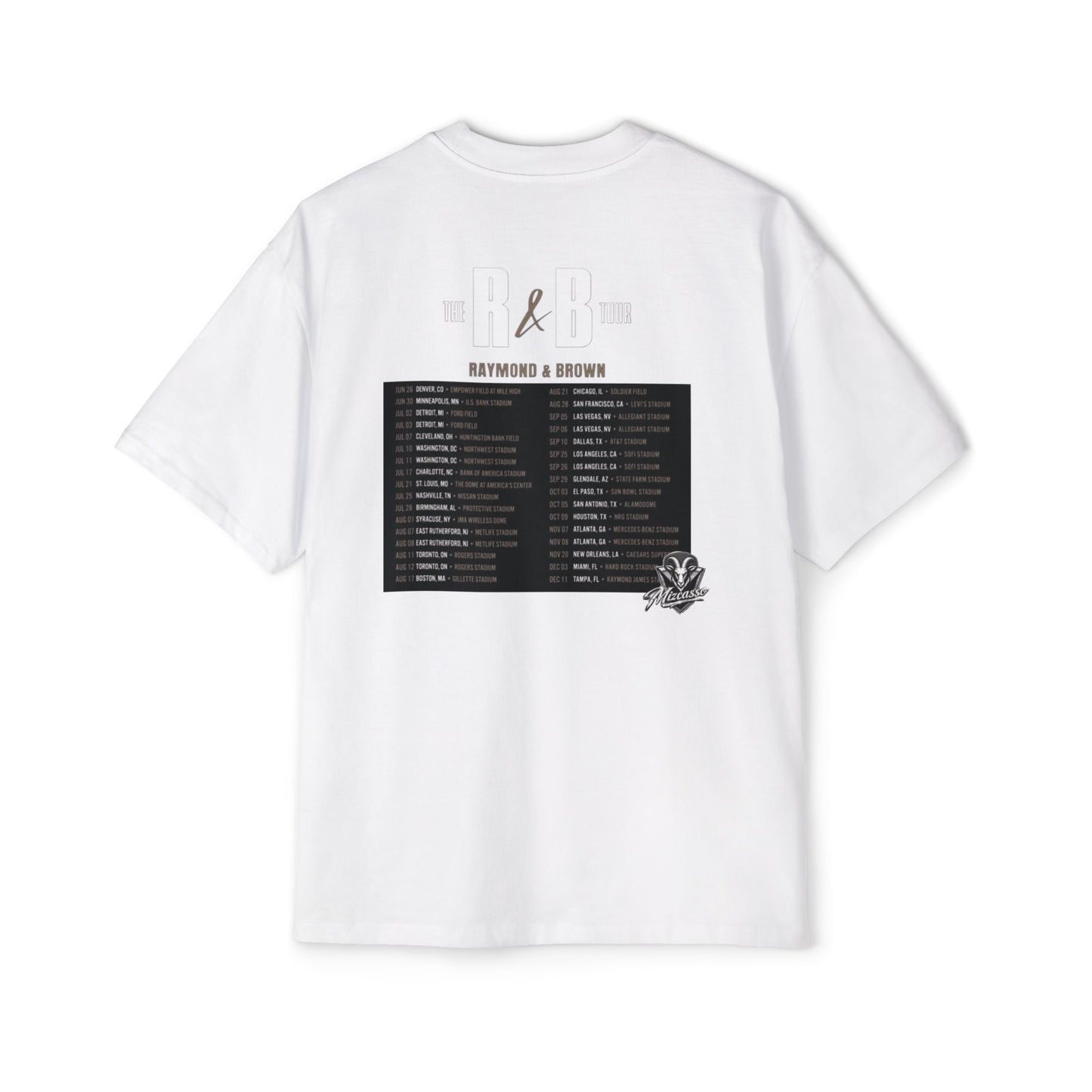 Raymond & Brown Tour Tee — Men's Oversized Graphic T-Shirt