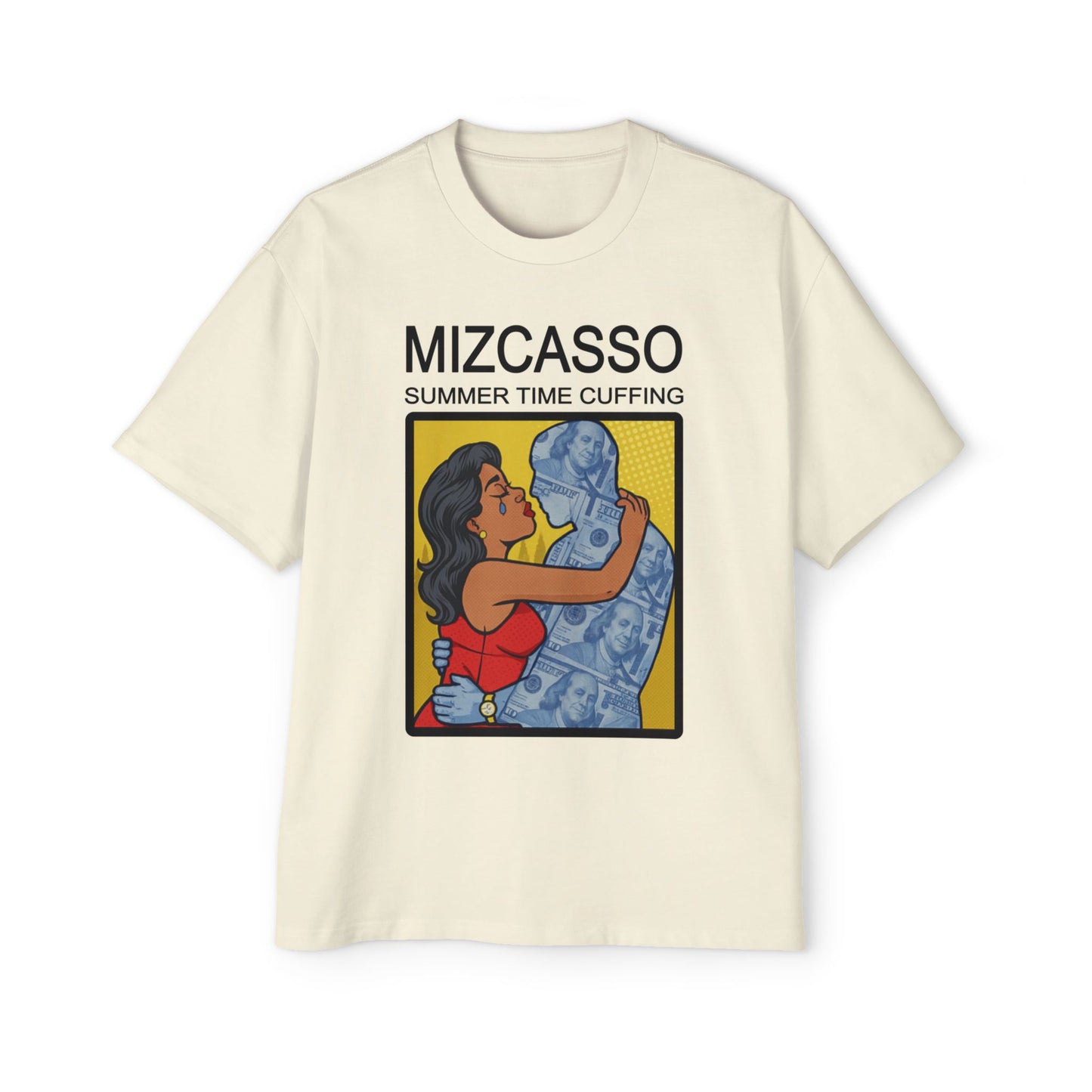 Men's Heavy Oversized Tee - Mizcasso Summer Time Cuffing Graphic