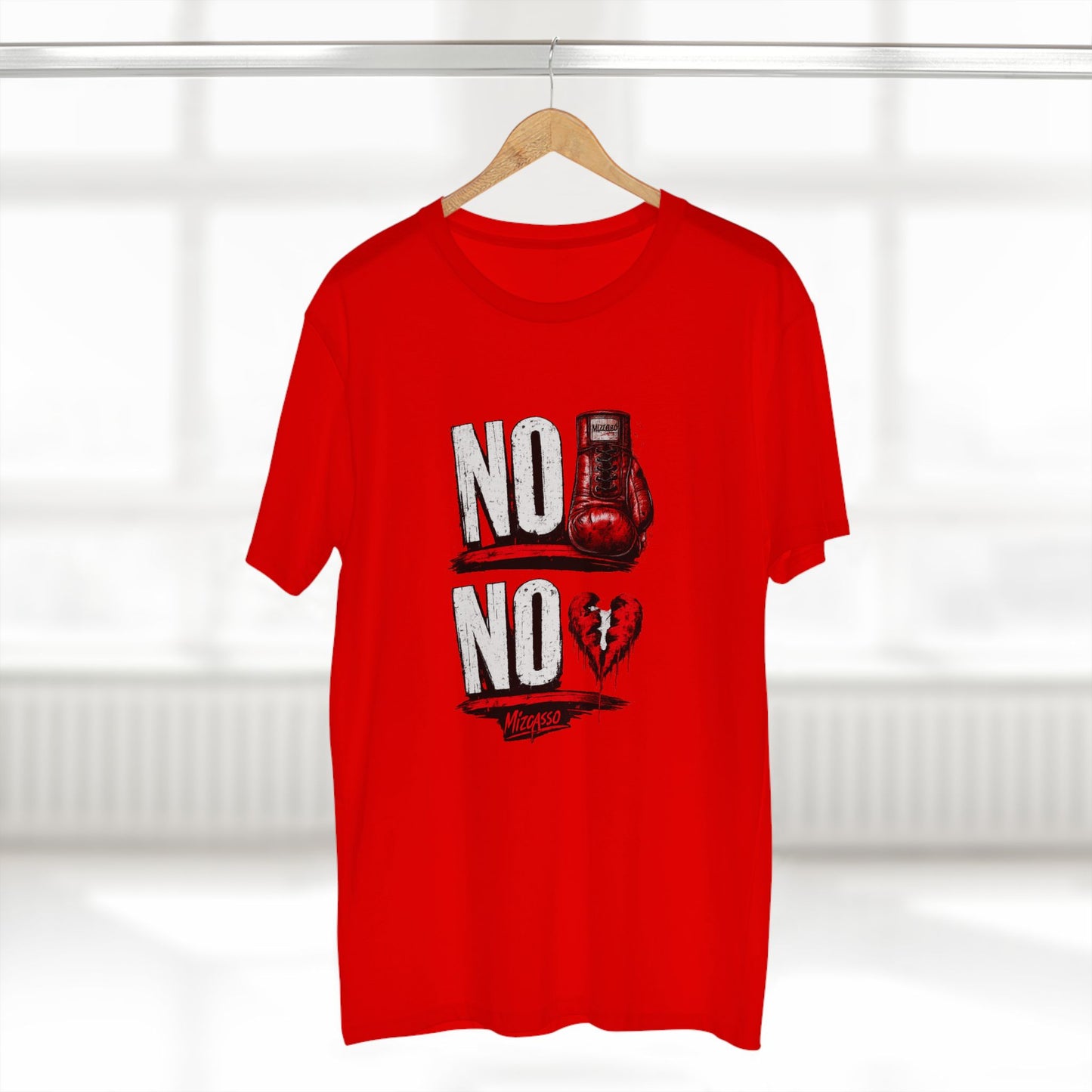 No Heartbreak Tee — 'No' Boxing Gloves & Broken Heart Graphic T-Shirt